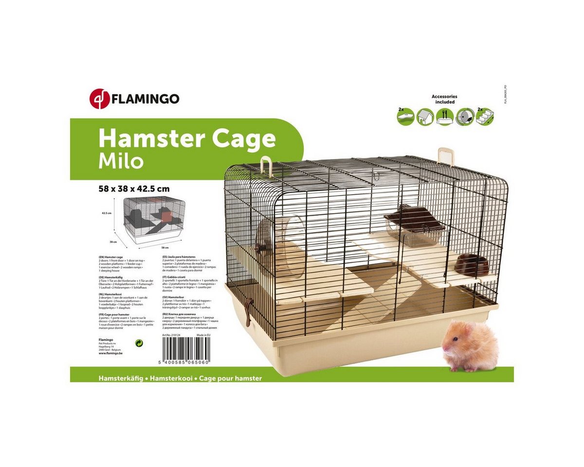 Thumbnail - Flamingo Kleintierkäfig Hamsterkäfig Milo 2 beige