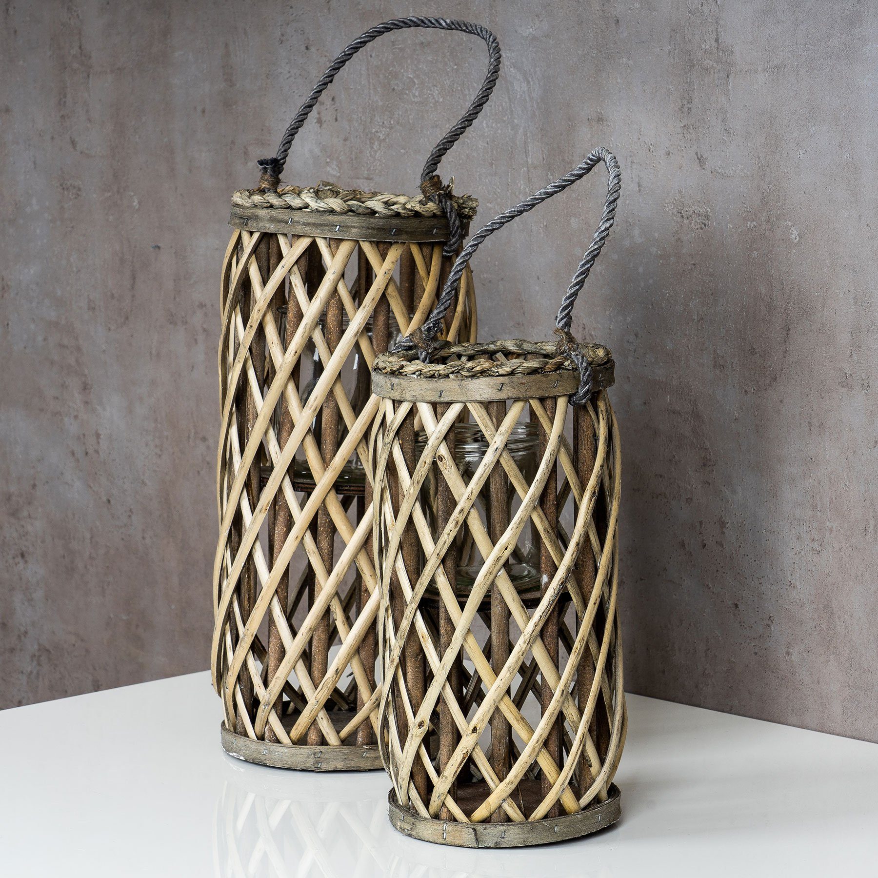 Levandeo® Kerzenlaterne, 2er Set Laterne Windlicht günstig online kaufen