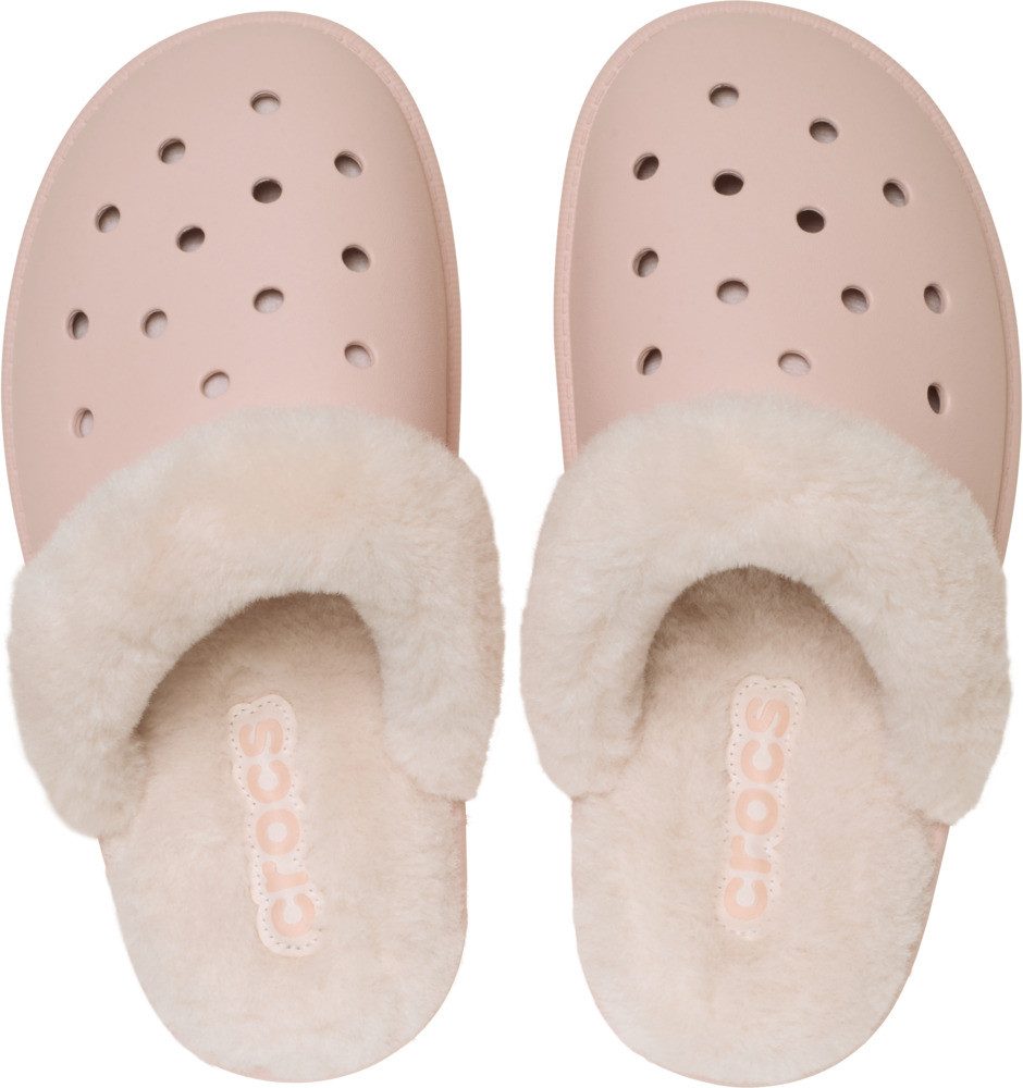 Crocs Classic Fuzz Scuff Pantoffel mit gepolsterter Innensohle