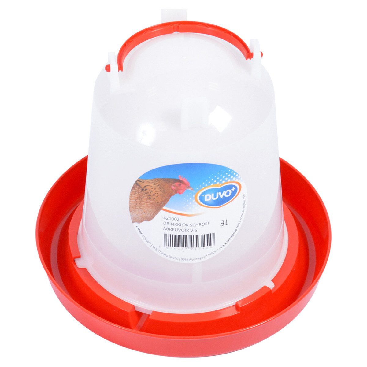 DUVO+ Wasserspender Tränke + Schraube mit Griff 3 l