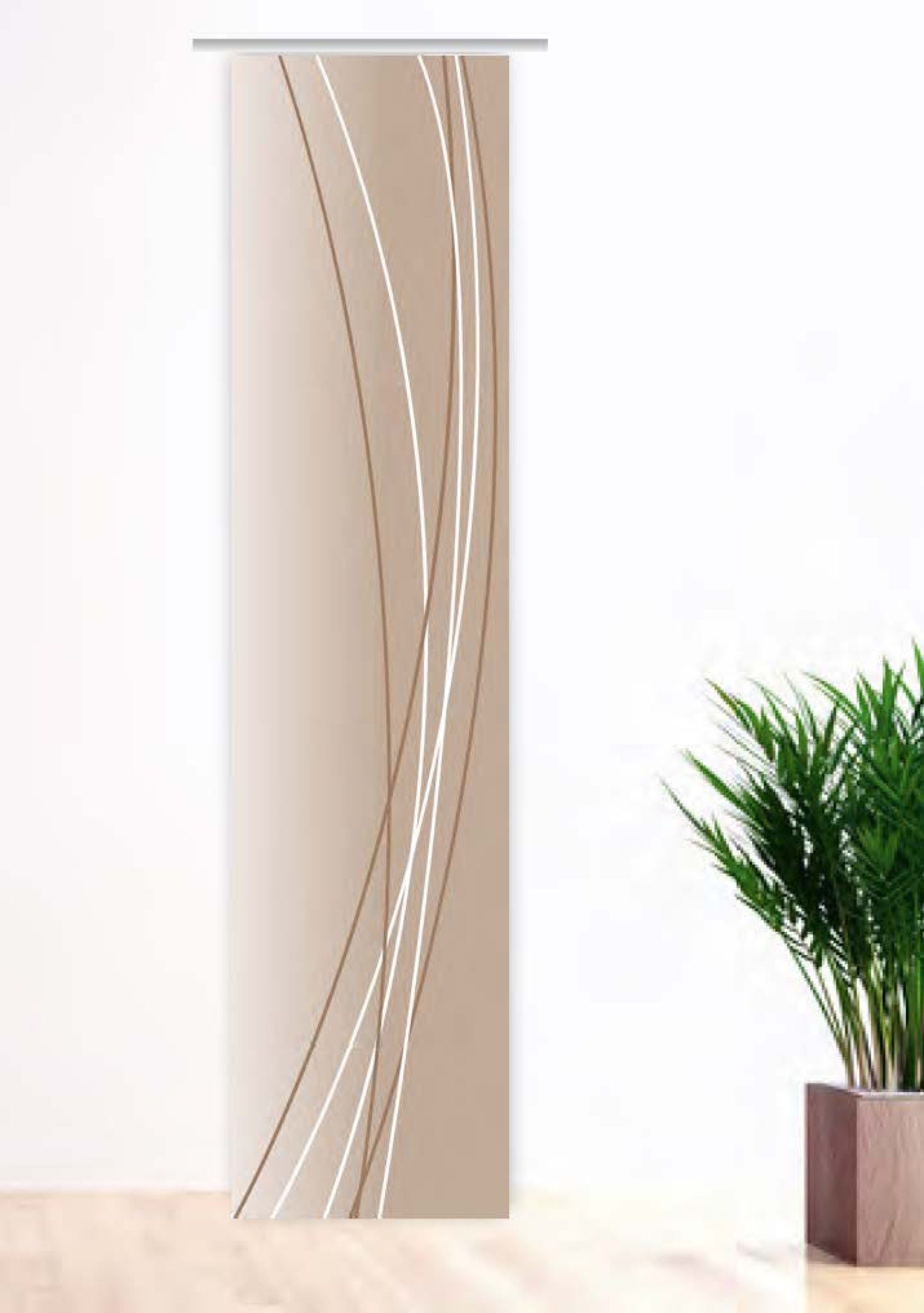gardinen-for-life Schiebegardine Linea Cappuccino dark rechts günstig online kaufen