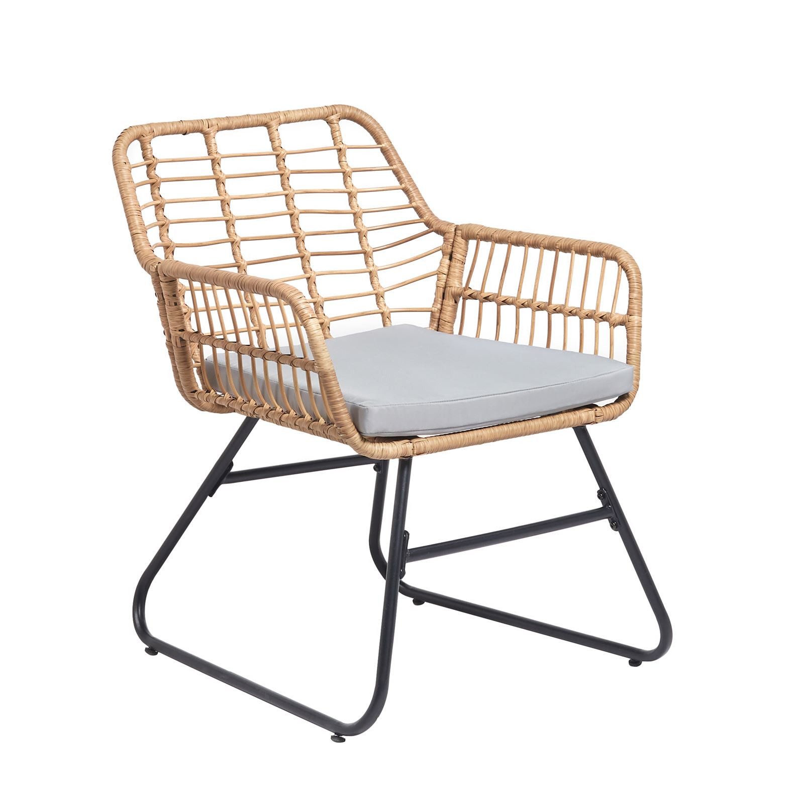 IDIMEX Gartenlounge-Set RIVIERA, (4-tlg), Outdoor Lounge Set mit Zweisitzer, 2 Sesseln und Beistelltisch braun