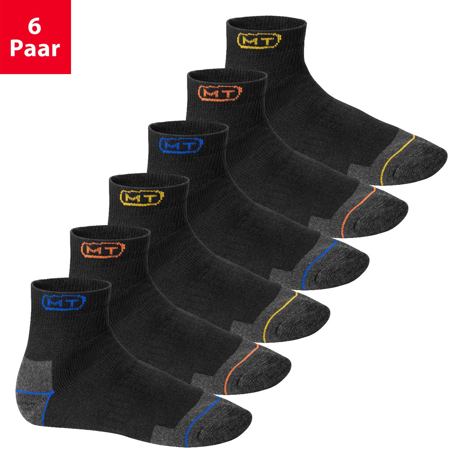MT Arbeitssocken Herren robuste Arbeits- & Freizeit Kurzschaft Socken (6/12 Paar)