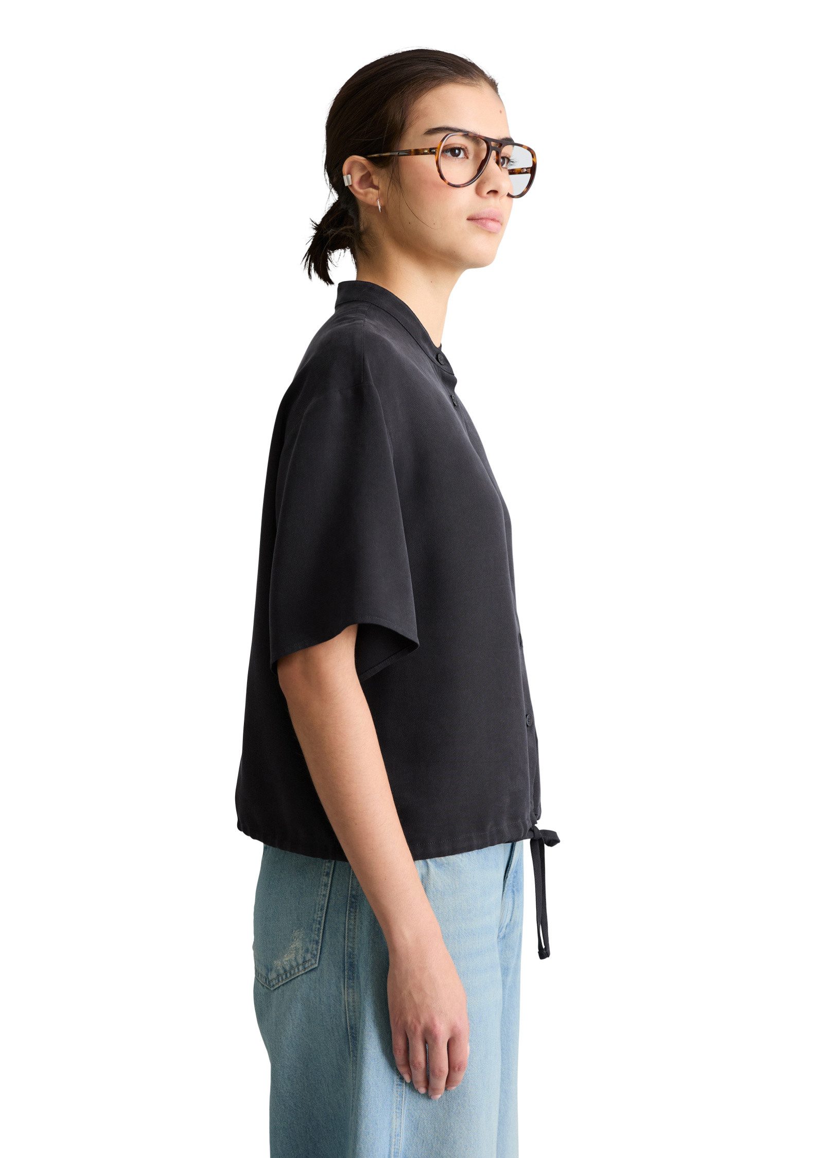 Marc O'Polo DENIM Kurzarmbluse aus TENCEL™ Lyocell