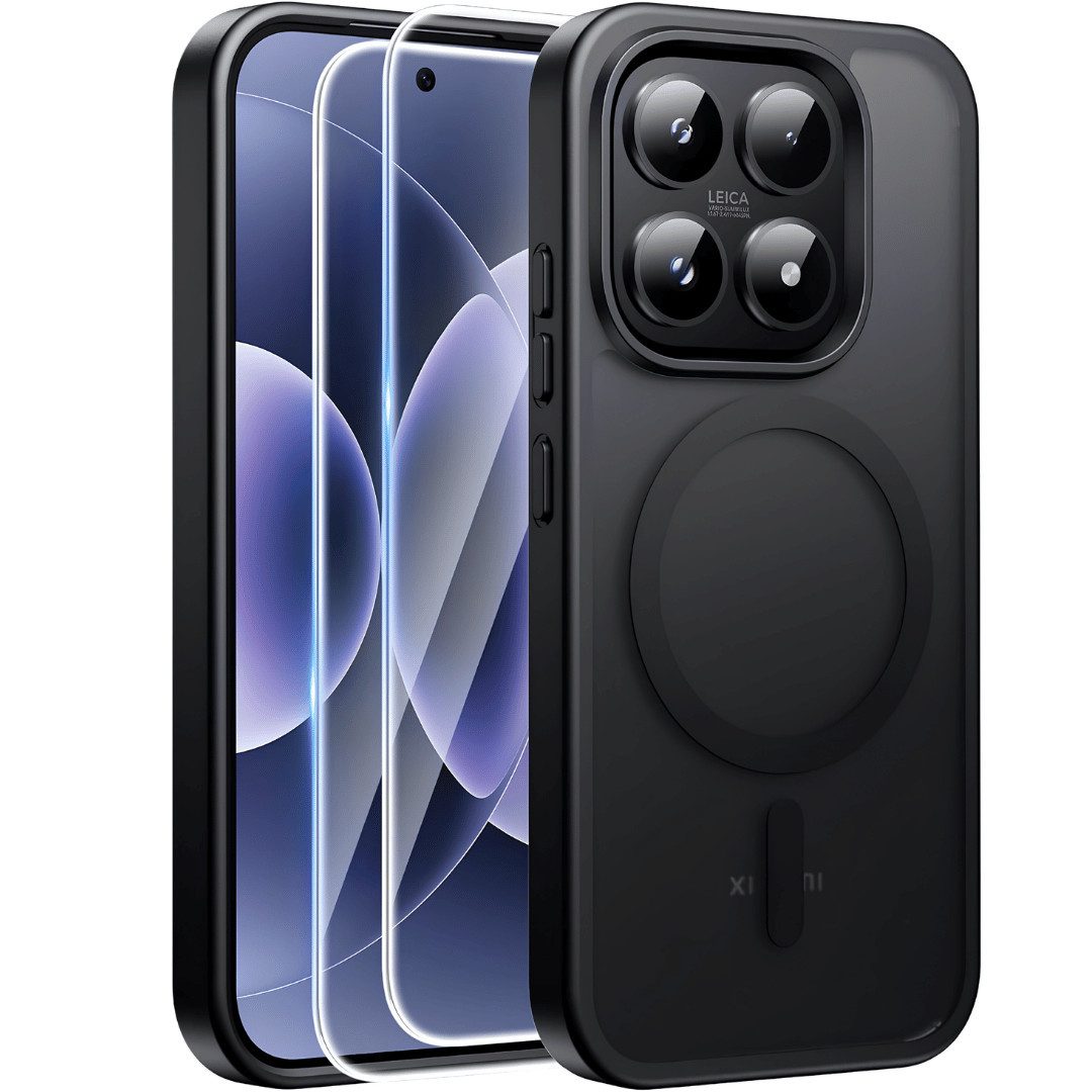SmartUP Smartphone-Hülle + 2X Schutzglas für Xiaomi 17 Panzerfolie MagSafe Case Full Screen 9H 6,3, MagSafe-Technologie, integrierter Kameraschutz