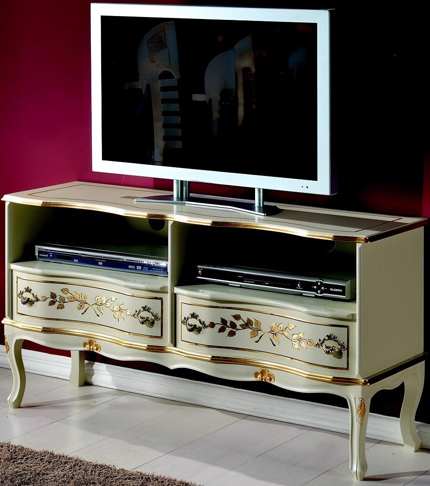 Xlmoebel TV-Schrank Weißes RTV-Sideboard im italienischen Stil mit viel Stauraum (1-St., RTV-539/EM23) Hergestellt in Italy