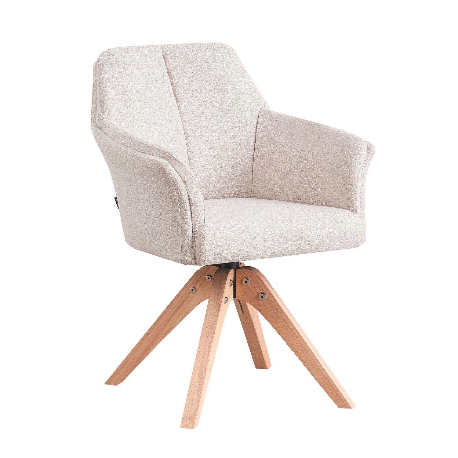 B&D home Polsterstuhl DAISY (1 St), drehbar, gepolstert mit Armlehnen, Holz günstig online kaufen