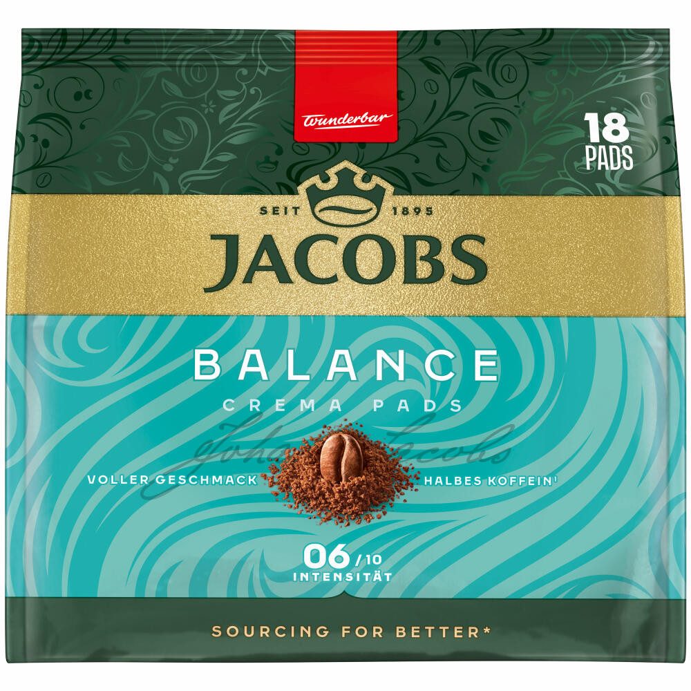 JACOBS Kaffee Crema Pads Balance 18 Pads