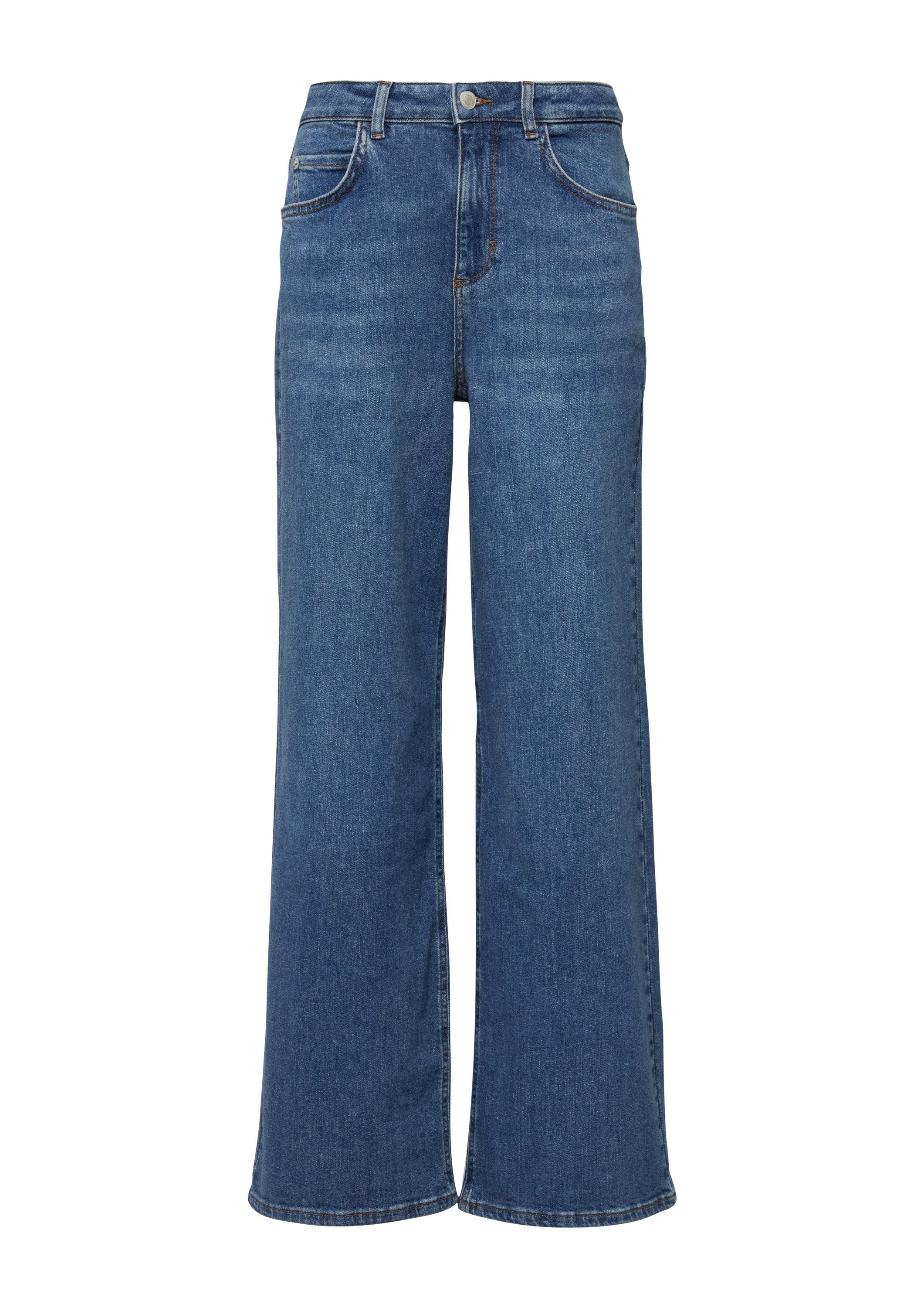 comma Weite Jeans Jeans-Hose Elastische Wide Leg Jeans