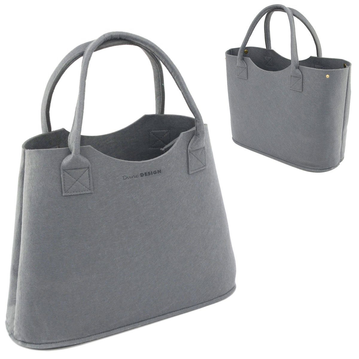 DuneDesign Shopper 2-in-1 Erweiterbarer Filz Shopper 47x20x35cm XL, 47x20x35cm Einkaufstasche