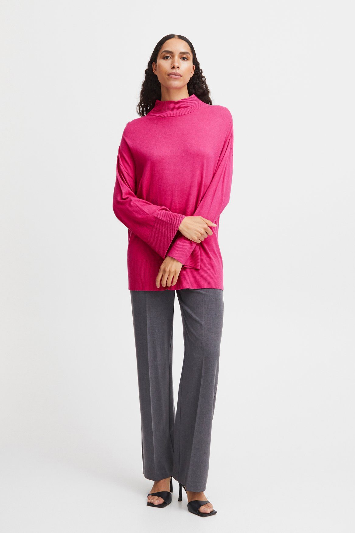 Feinstrick Langarm BYMMPIMBA1 Pink b.young 6263 Shirt in Pullover Strickpullover