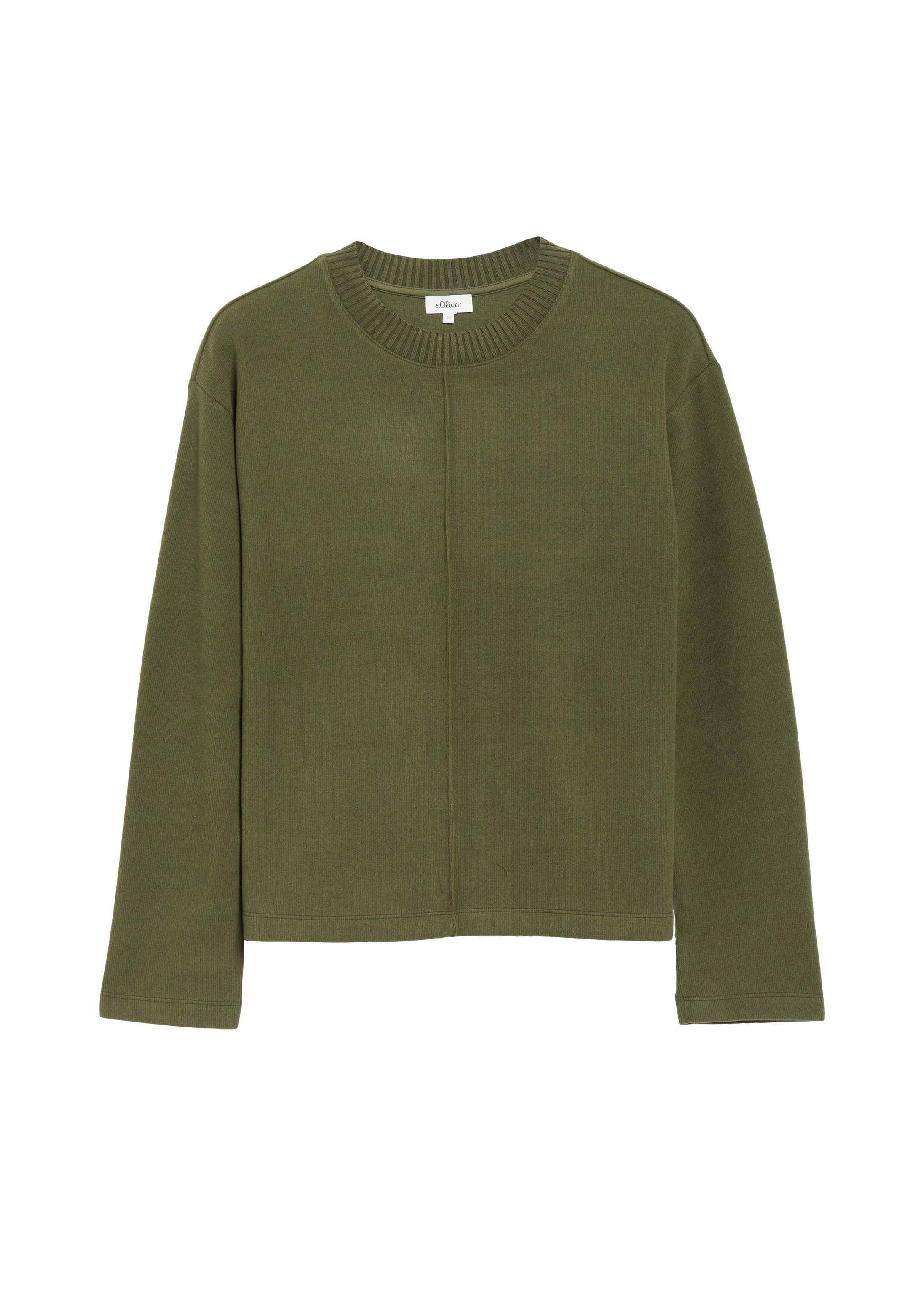 s.Oliver Sweatshirt Sweatshirt Angerautes Sweatshirt im Relaxed Fit