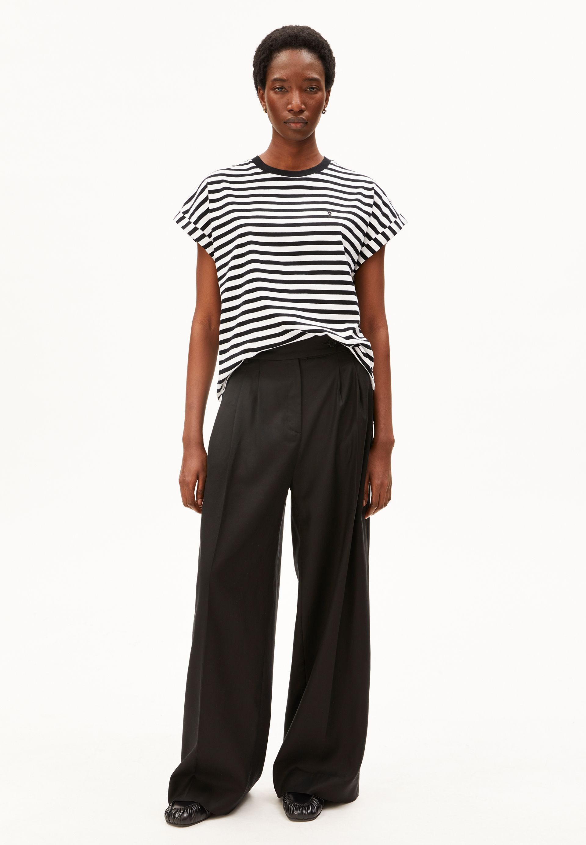 Armedangels T-Shirt IDAARA STRIPE Bio-Baumwoll Mix Loose Fit