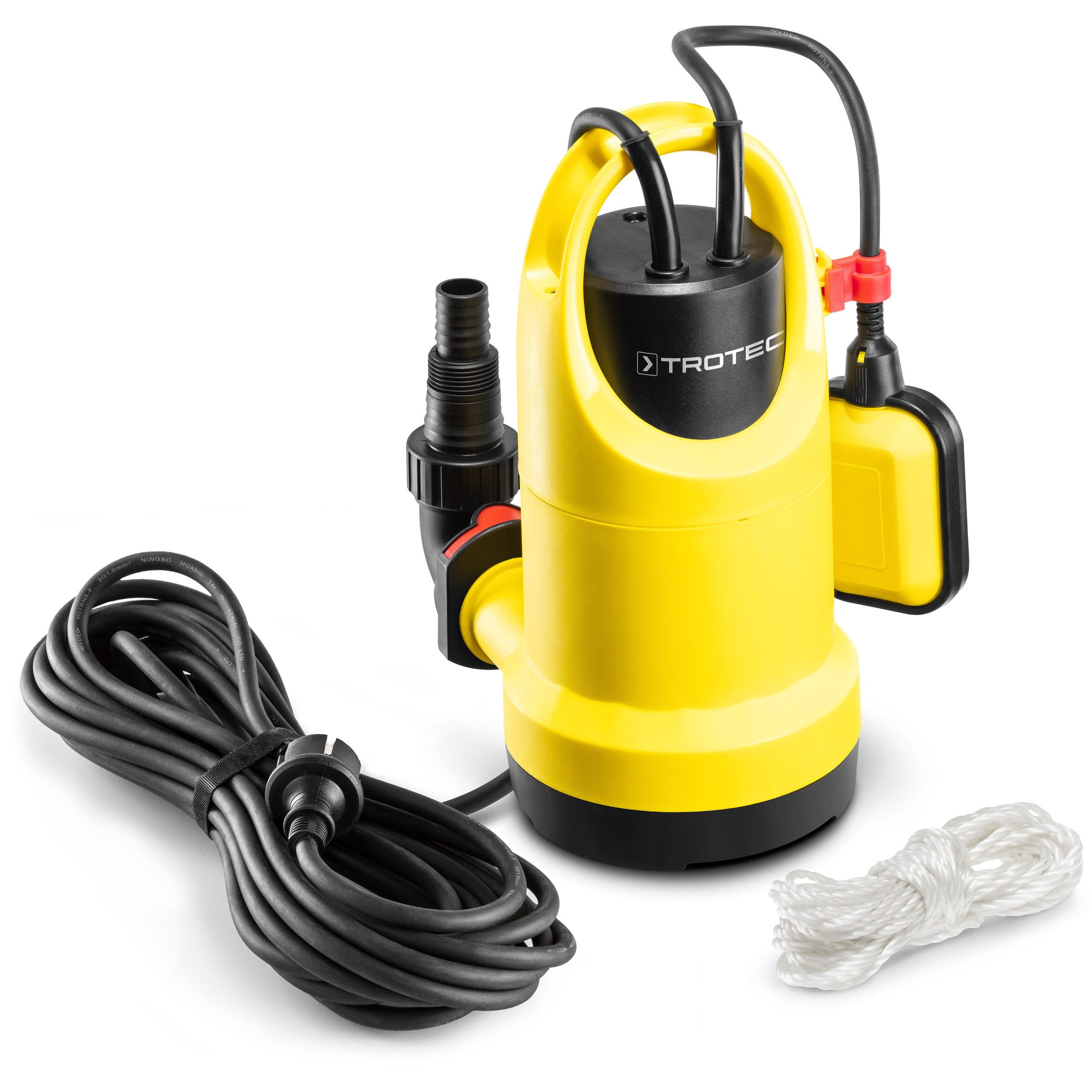 TROTEC Klarwasserpumpe Klarwasser-Tauchpumpe TWP 7506 E, 750 W, 13.000 l/h Förderleistung, Flachabsaugung bis auf 5 mm