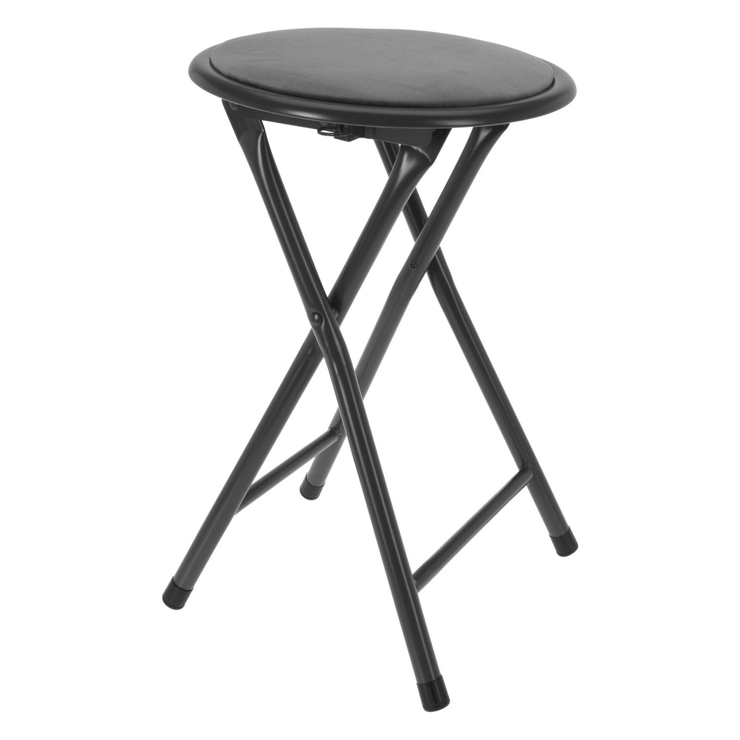 Mojawo Fußhocker Klapphocker Klappstuhl Küchenhocker Hocker Sitzhocker Grau Ø30cm