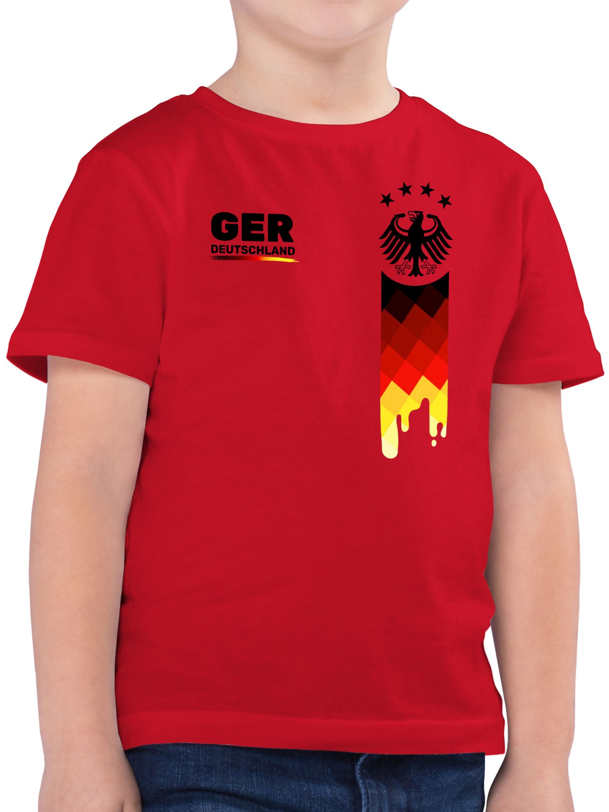 T-Shirt Deutschland Trikot, GER Fanartikel mit Deutschland Flagge