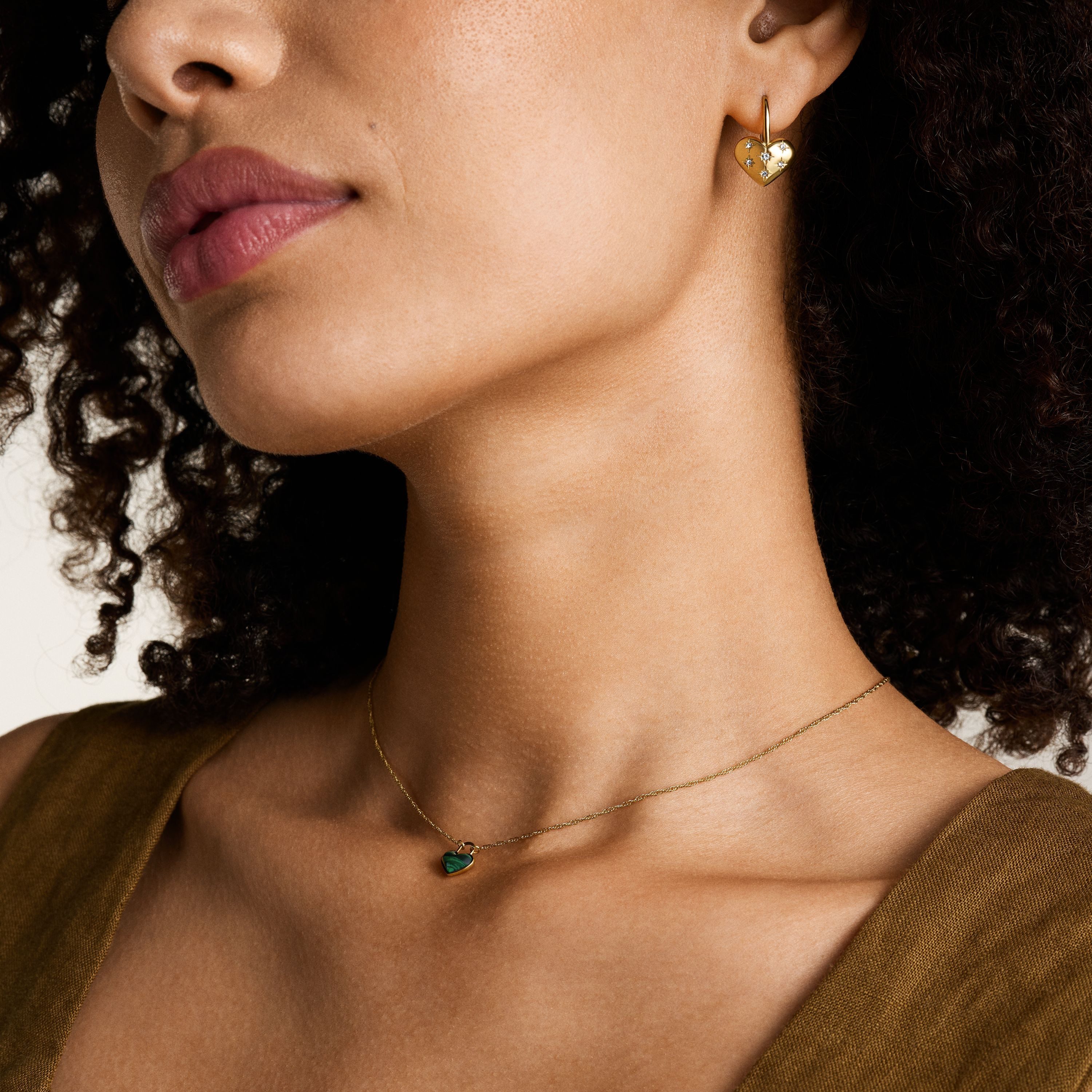 Fossil Paar Ohrhaken Schmuck Geschenk Edelstahl Ohrringe SADIE Herz, mit Glasstein