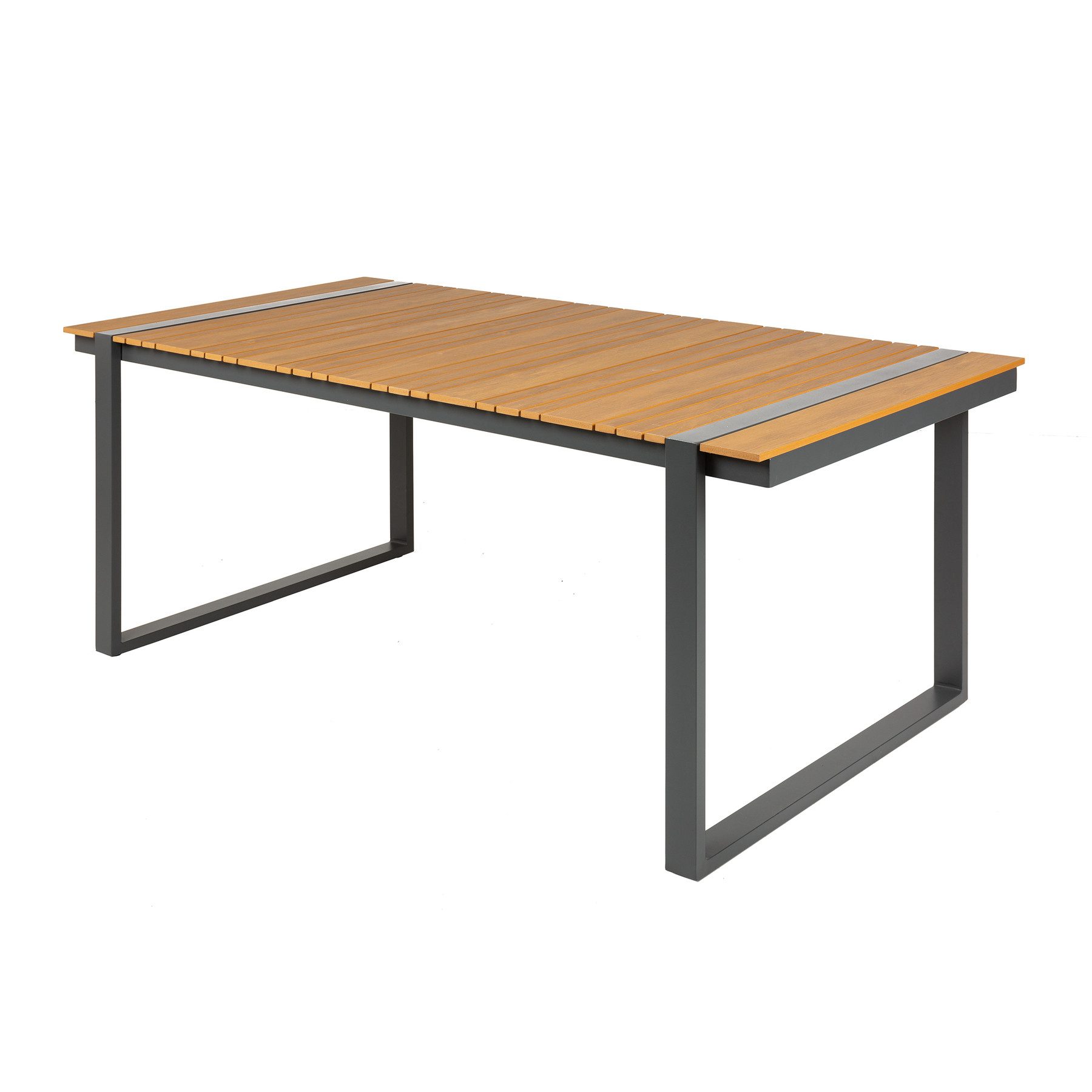 riess-ambiente Gartentisch TAMPA LOUNGE 180cm natur / grau (Einzelartikel, 1-St), wetterfest · Aluminium · Outdoor-Esstisch · Terrasse · Modern Design