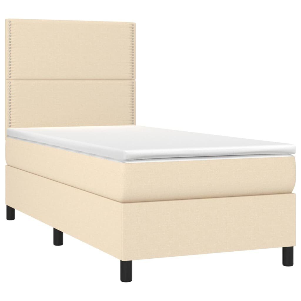 vidaXL Bett Boxspringbett mit Matratze Creme günstig online kaufen