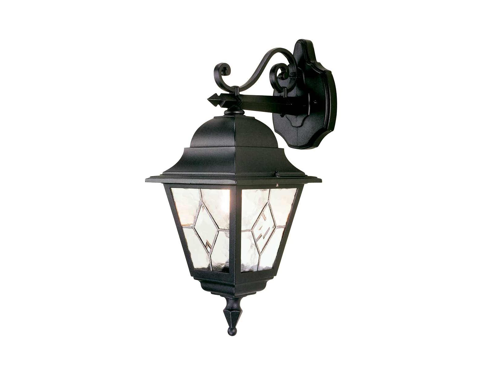 Elstead LIGHTING LED Außen-Wandleuchte, LED wechselbar, Warmweiß, Wand Außenleuchte hängend im Landhausstil mit Bleiglas, Höhe 45cm