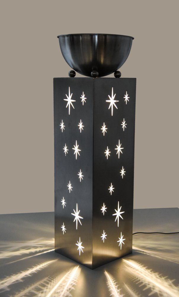 Harms Import Dekosäule Sternensäule mit LED-Beleuchtung 75 cm