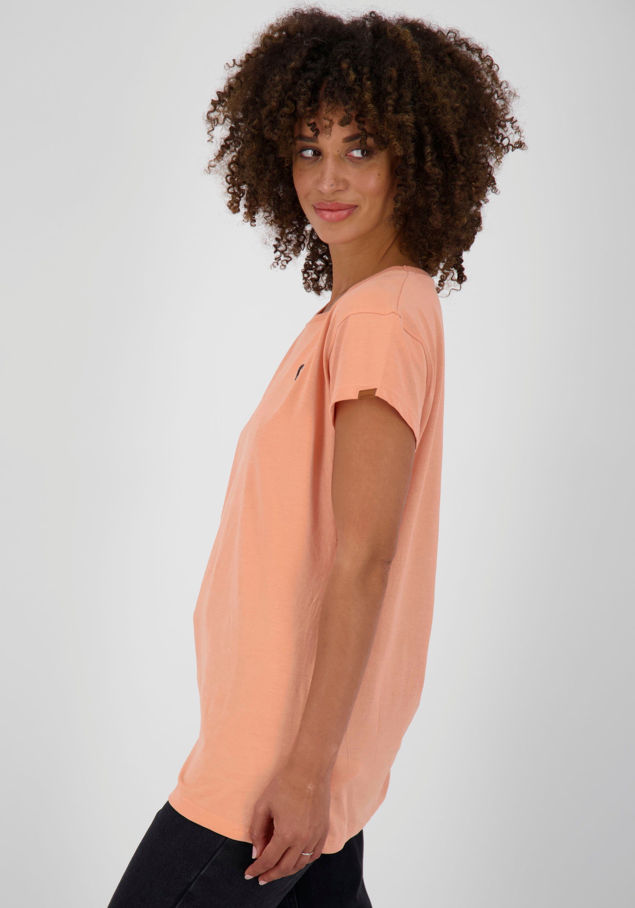 A in & Kickin schönen Uni-Farben MaxiAK peach Longshirt T-Shirt sportives Alife