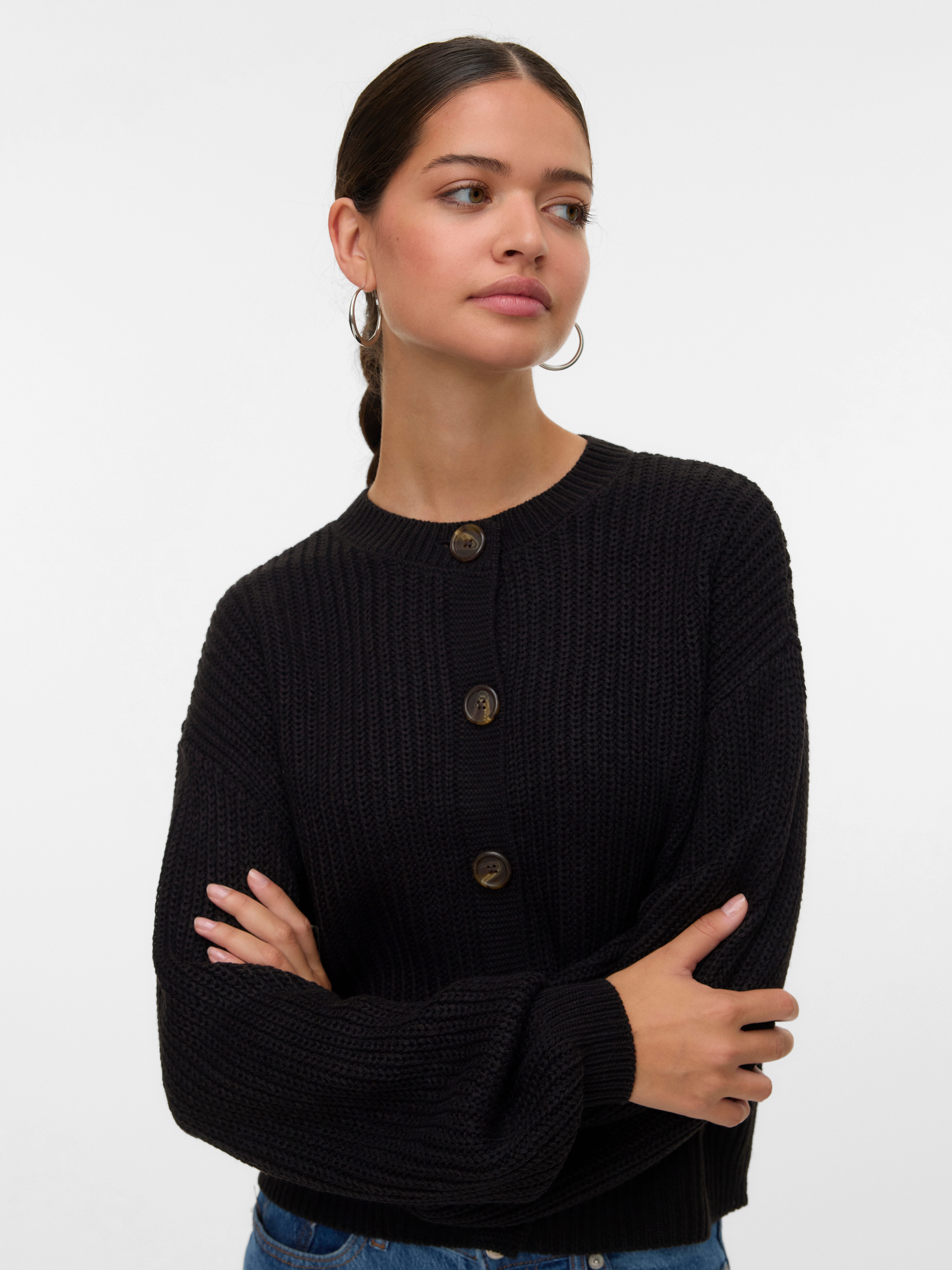 Vero Moda Strickjacke VMLEA LS O-NECK günstig online kaufen
