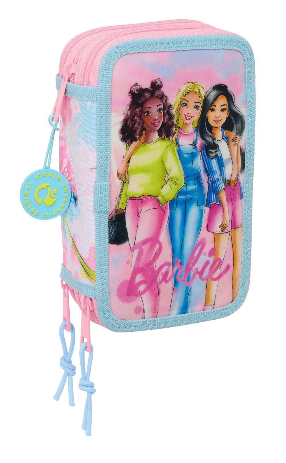 safta Federmäppchen Barbie - Painterly - Mäppchen Federmappe, 37 Teile, 3-fach gefüllt, (37-tlg., Mädchen), Reißverschluss