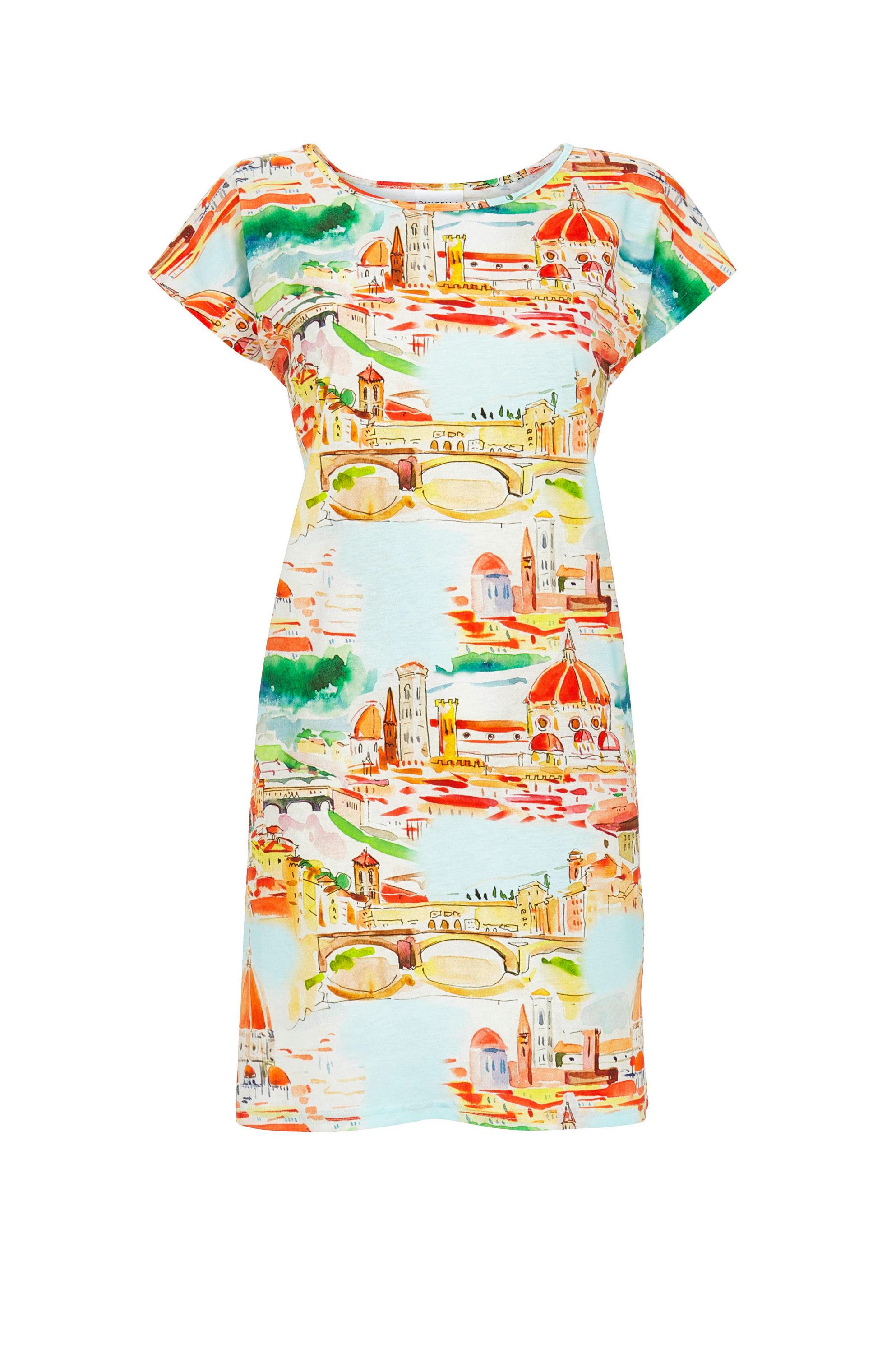 Ringella Nachthemd Ringella Damen Kurzarm Nachthemd buntes Italien (1-tlg) günstig online kaufen