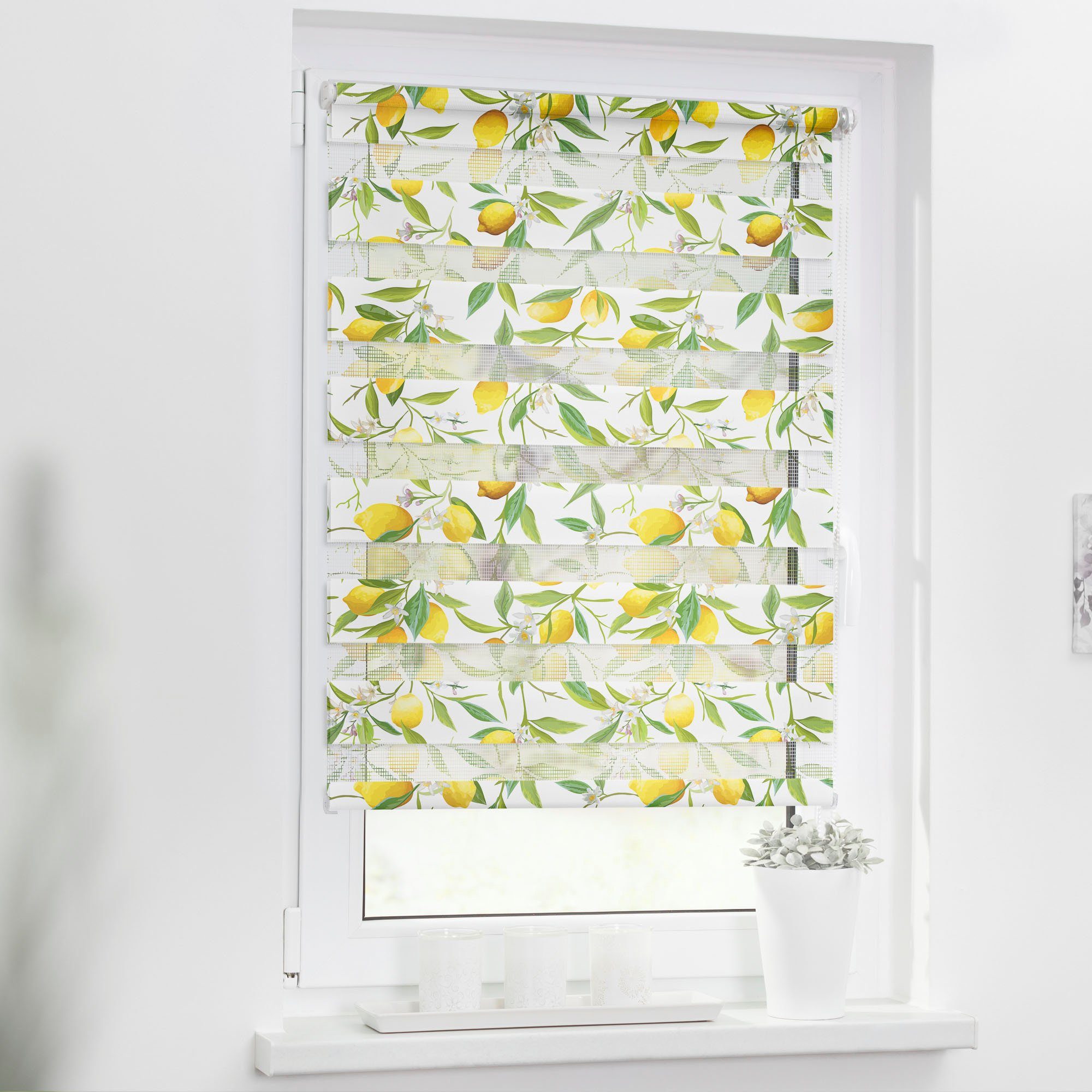 LICHTBLICK ORIGINAL Doppelrollo »Duo Rollo Motiv Limone«, Lichtschutz, ohne günstig online kaufen