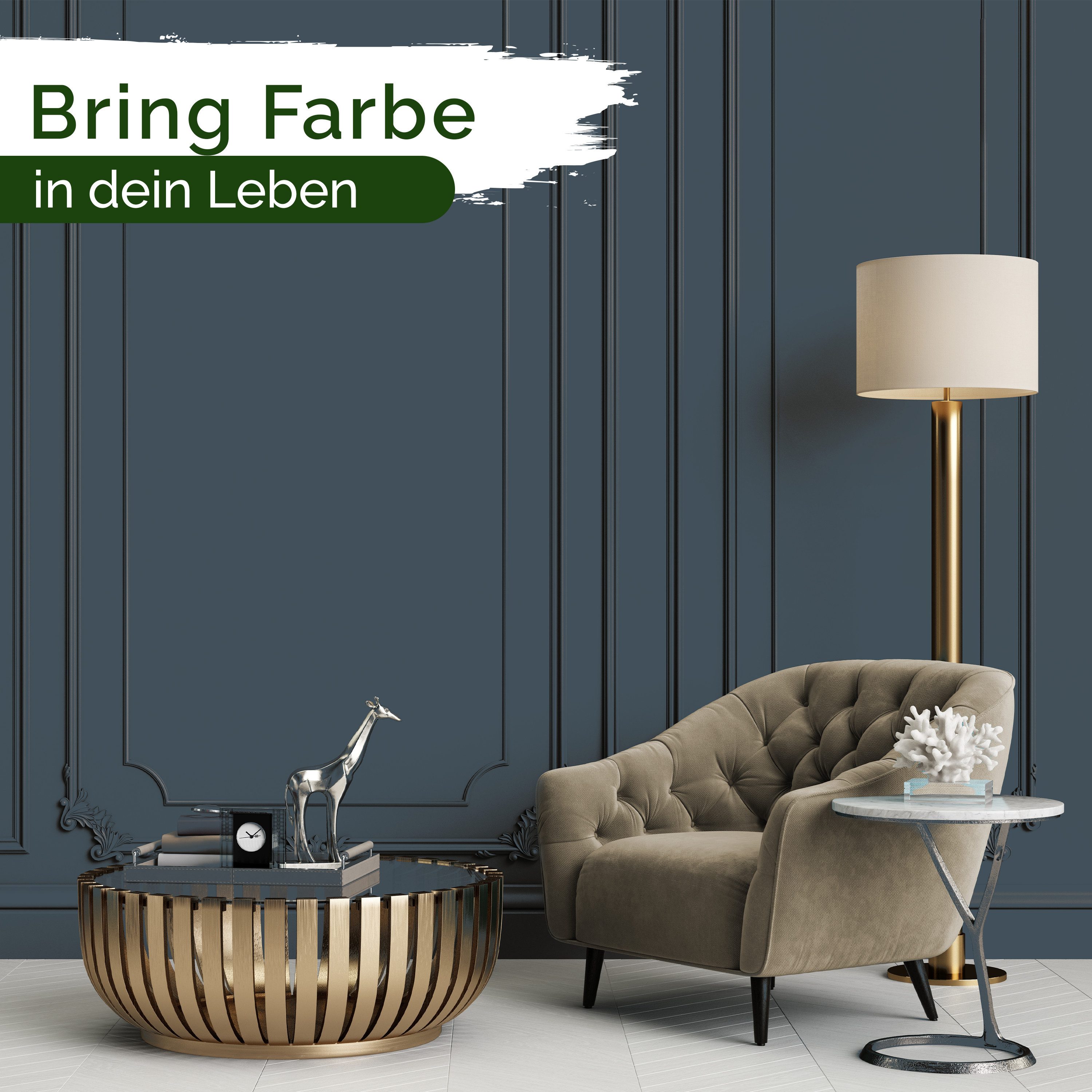 Veluxis Wandfarbe Veluxis® Wandfarbe Universal, Deckkraft-Klasse 1, Streifenfrei, tropfarm & VOC-frei