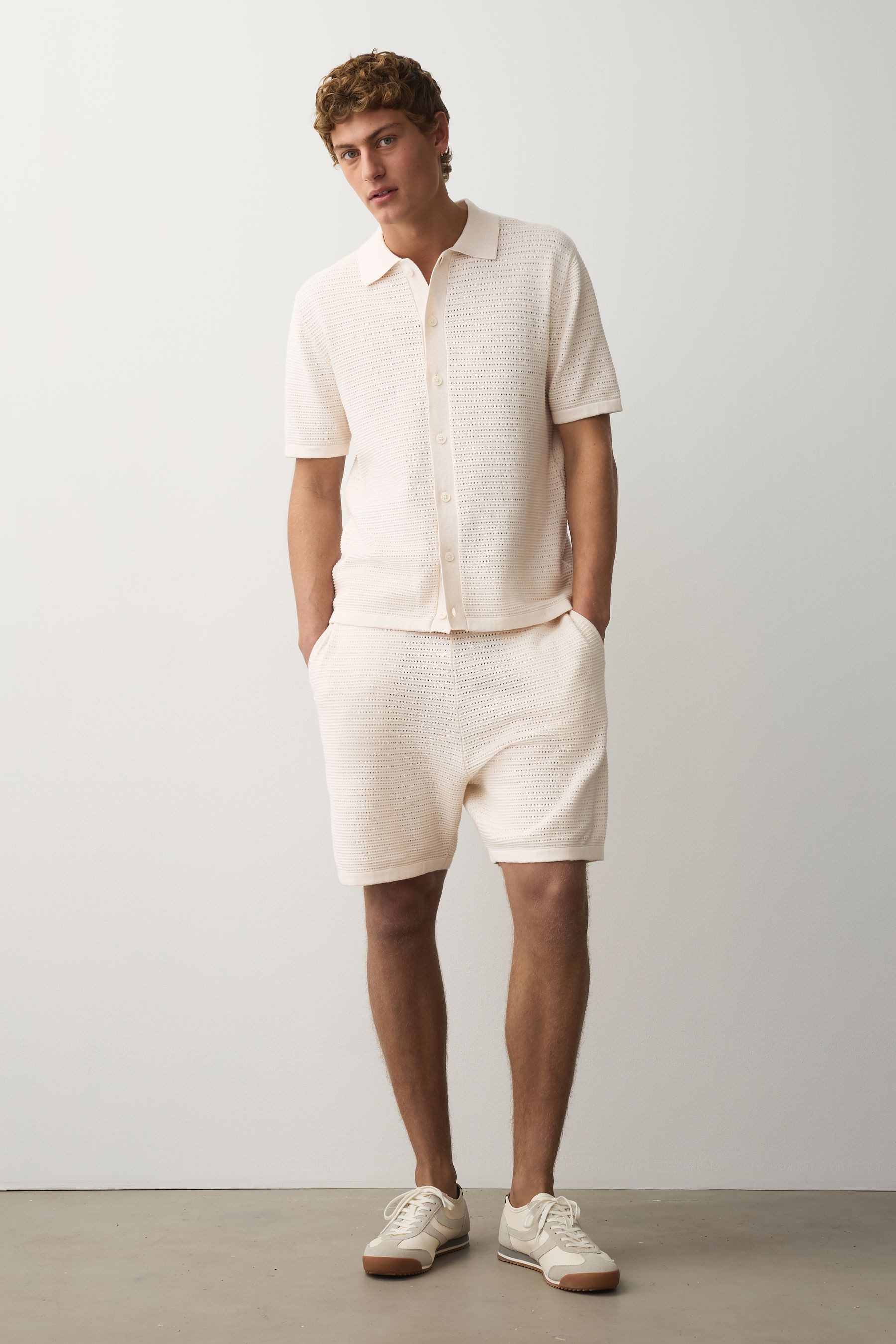 Next Shorts Hemden mit Strickstruktur + Shorts im 2er-Pack (4-tlg)