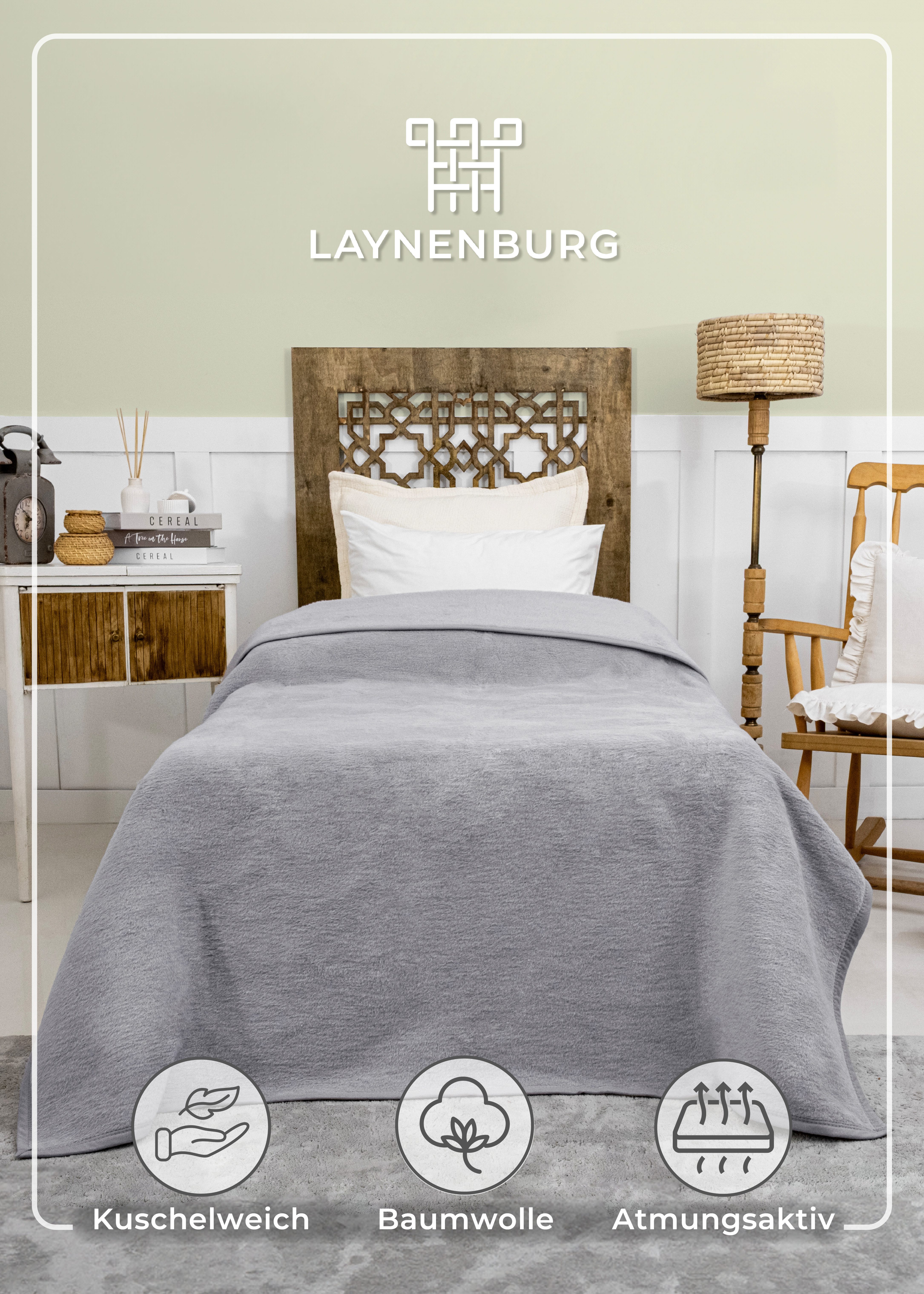 Wohndecke Wohndecke aus Baumwolle - Kuscheldecke, günstig online kaufen
