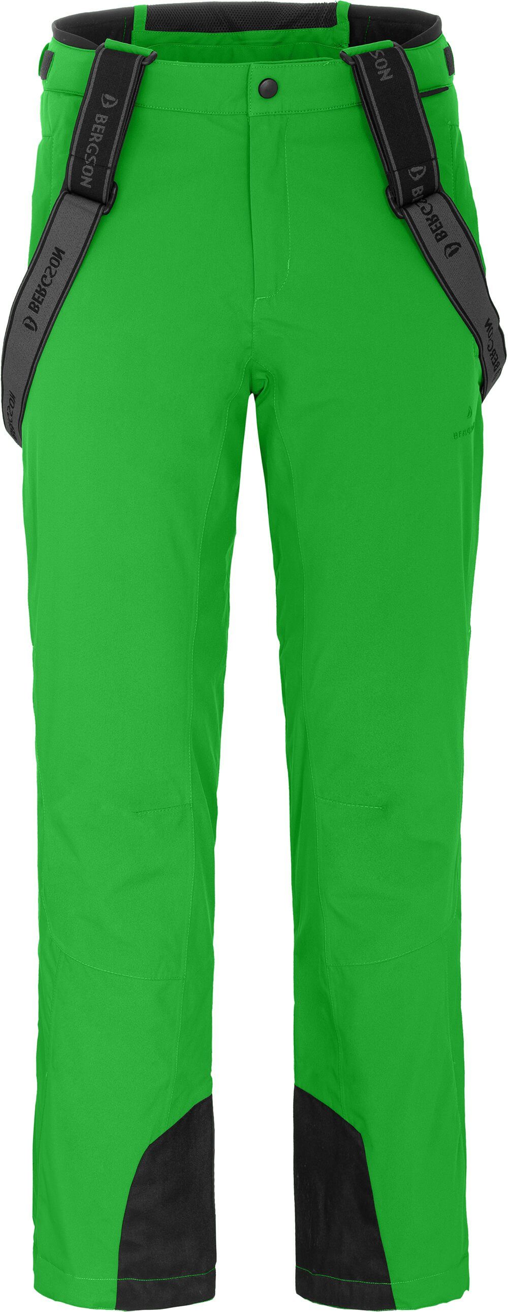 Bergson Skihose FLEX Herren Skihose, wattiert, bielastisch, 20000 mm Wassersäule, Normalgrößen, grün