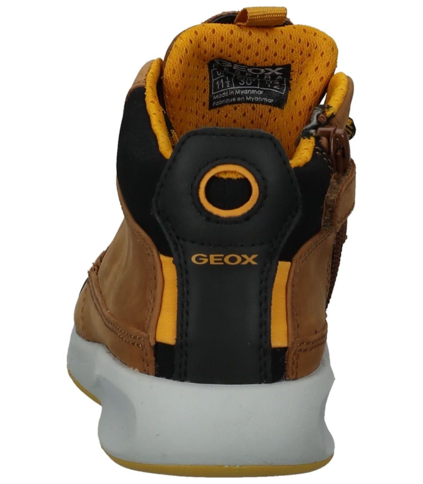 Gelb Nubukleder/Textil Geox Braun Sneaker Sneaker