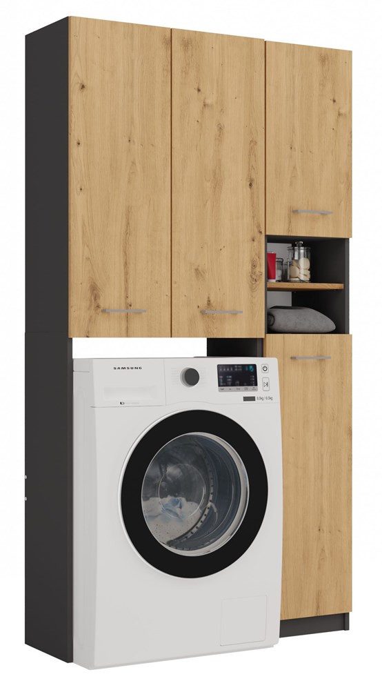 MAGOWA Waschmaschinenumbauschrank Badezimmer-Schrank-Set – Säulenregal + Wa günstig online kaufen