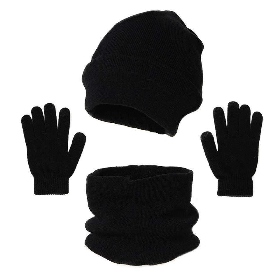 Coonoor Mütze & Schal Modisches und warmes 3-teiliges Set aus Schal, Mütze und Handschuhen Unisex, Herbst-/Winter-Set mit Beanie, Handschuhen und Schal