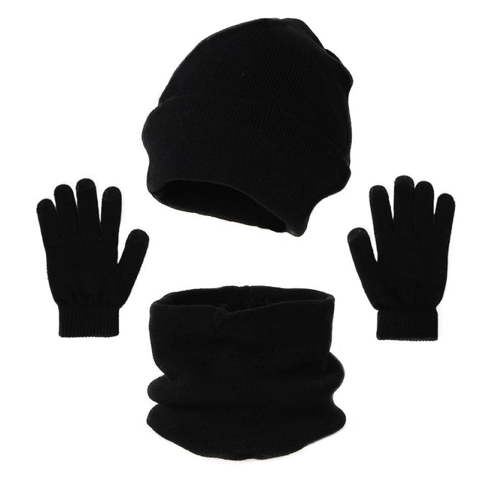 Coonoor Mütze & Schal Modisches und warmes 3-teiliges Set aus Schal, Mütze und Handschuhen Unisex, Herbst-/Winter-Set mit Beanie, Handschuhen und Schal