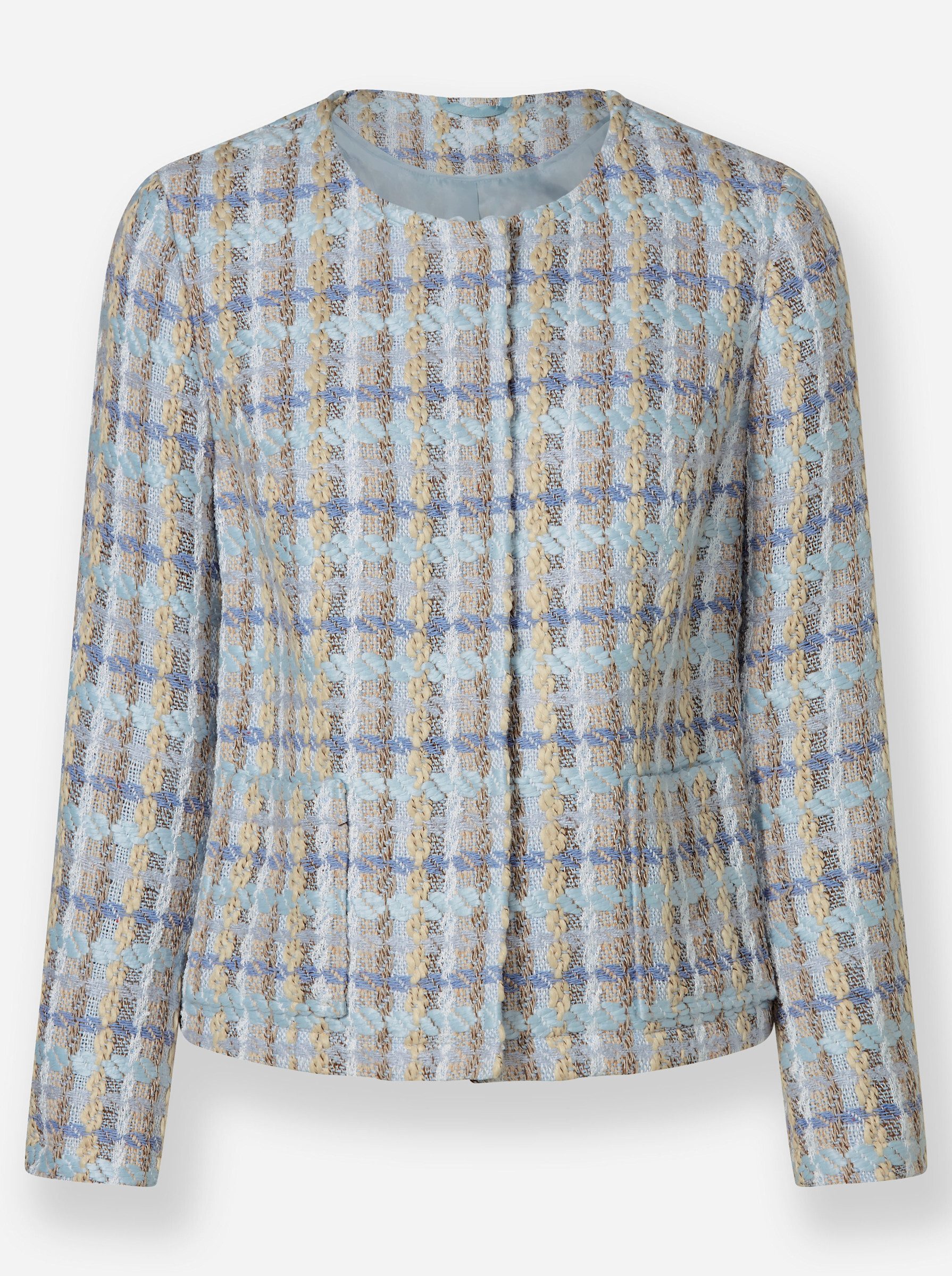 heine Blusenblazer Bouclé-Blazer Langarm