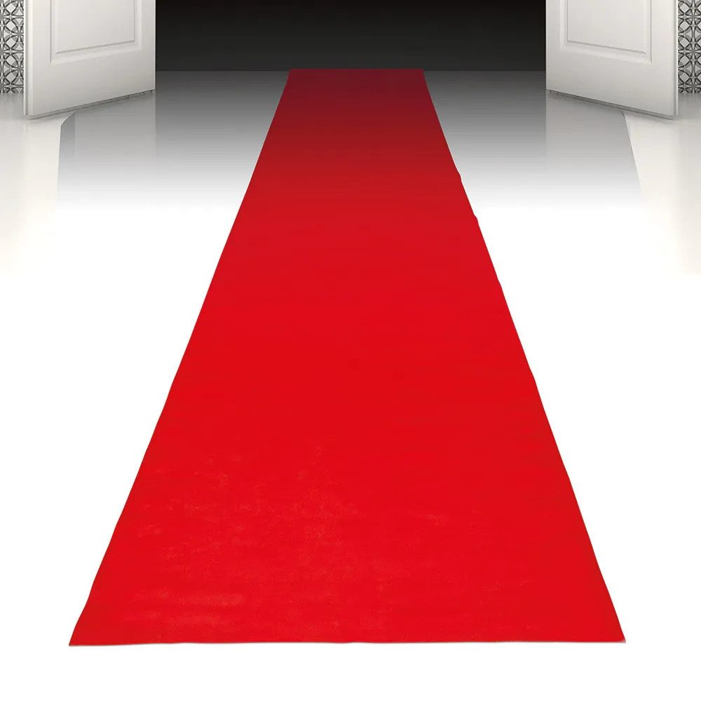 Boland Teppich Roter Teppich 450x60 cm Party-Läufer für Events Hochzeit Gala Deko, Sorgt für einen VIP-Effekt beim Empfang der Gäste