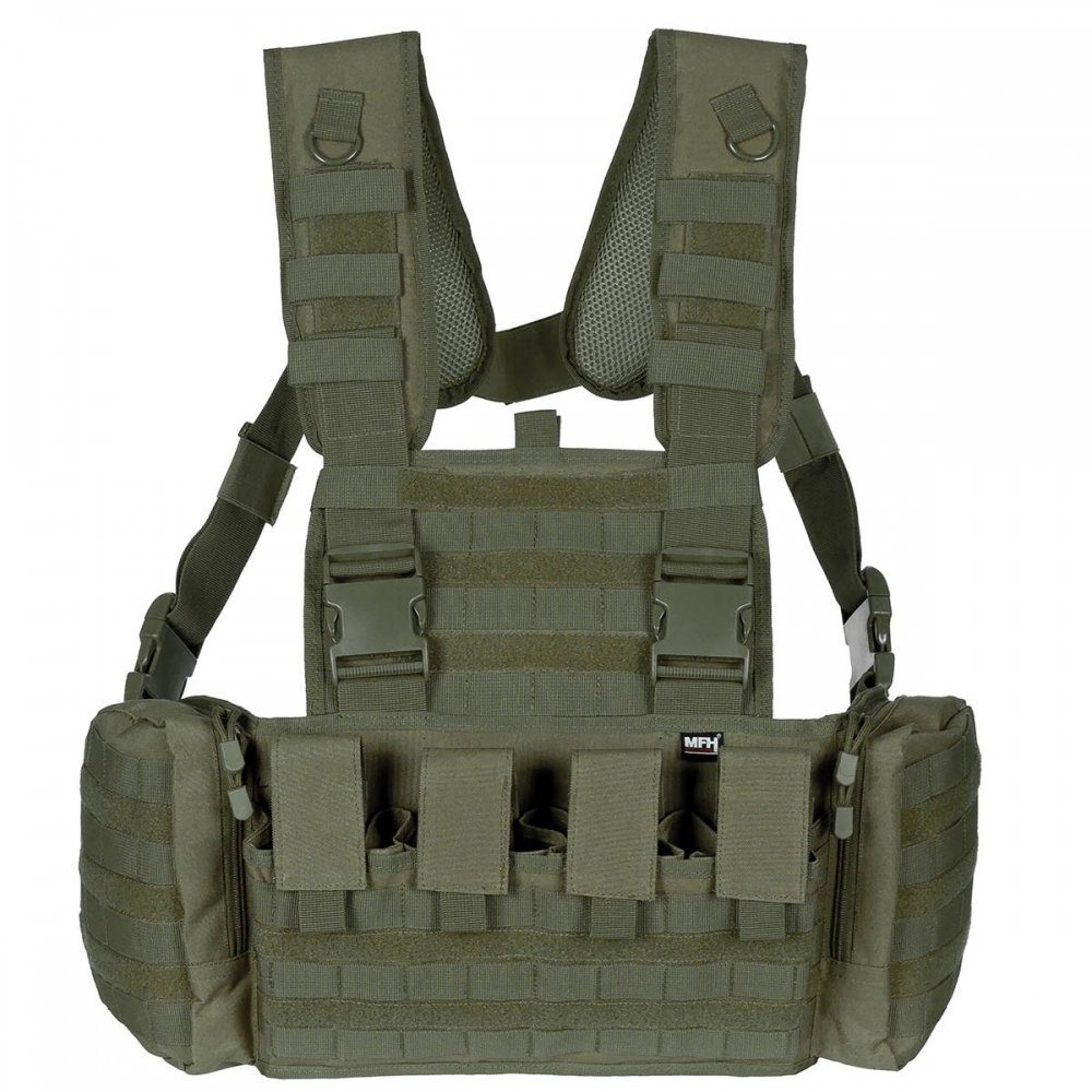 MFH Funktionsweste Chest Rig, Mission, oliv mit Modularsystem