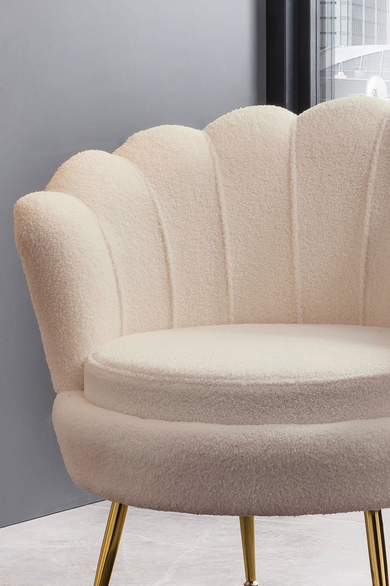 SalesFever Loungesessel Sessel: Entspannung pur, Extravaganter Blickfang im stilvollen Muscheldesign