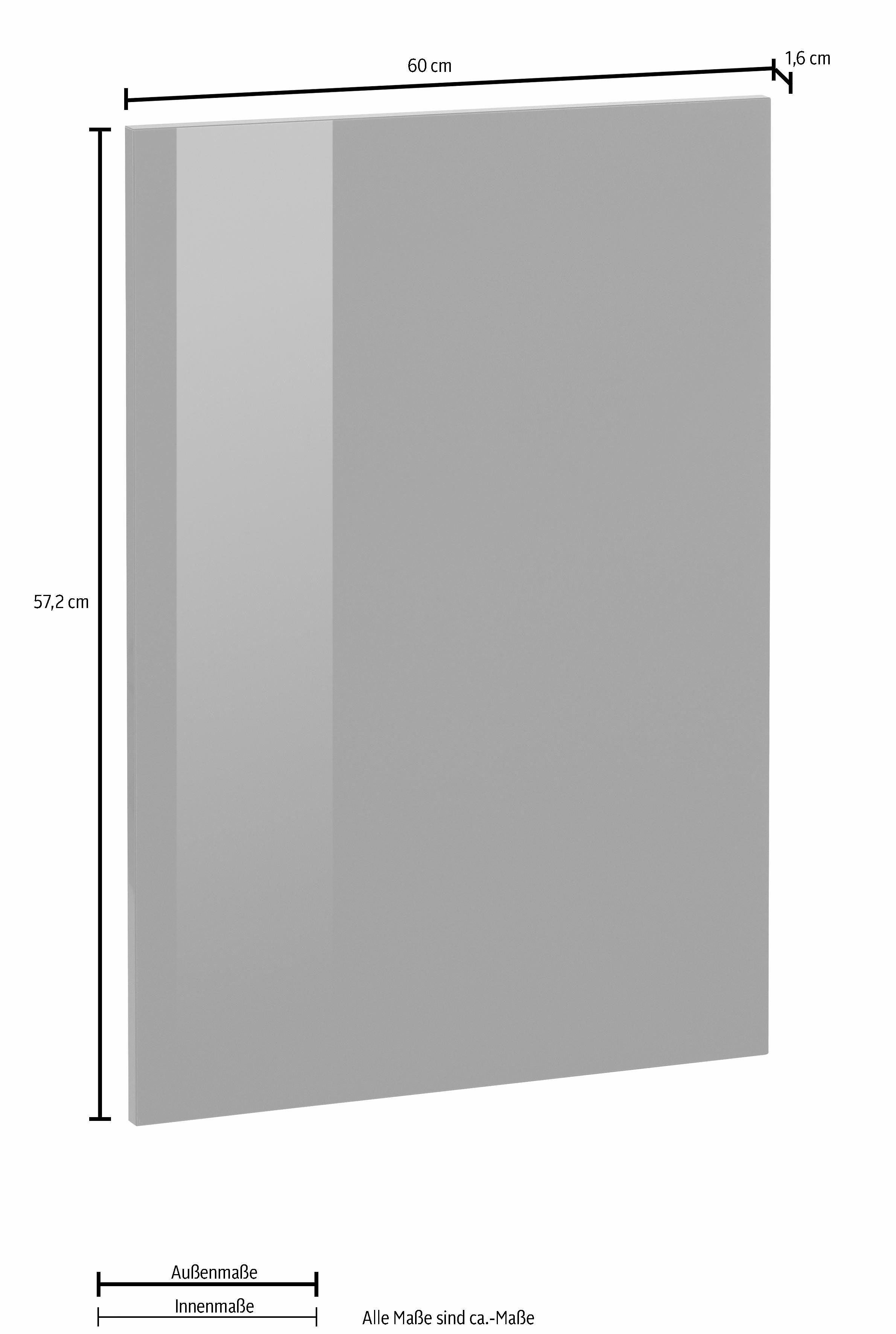 OPTIFIT Frontblende Bern, für teilintegrierbaren Höhe Einbaugeschirrspüler, weiß Hochglanz cm 57,2