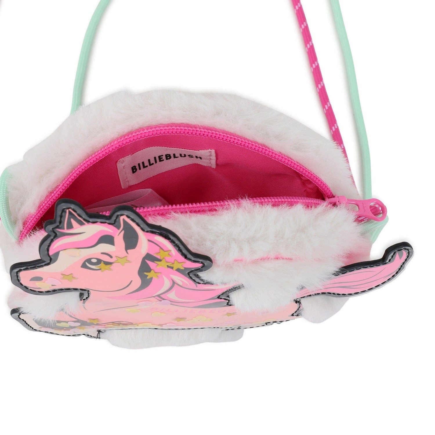 Billieblush Umhängetasche BILLIEBLUSH kleine Handtasche Pferde-Motiv mit Glitzer