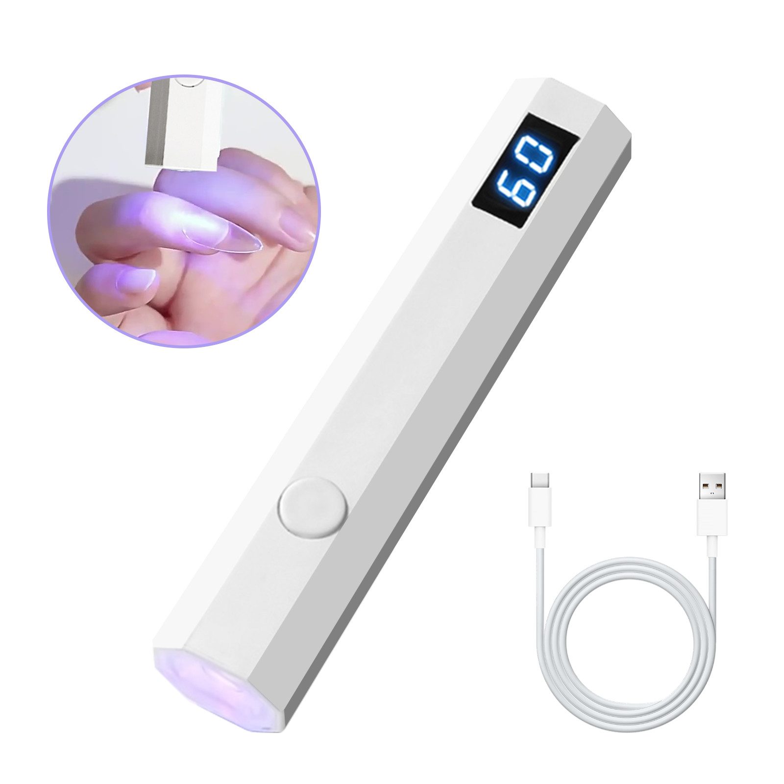 inschimmer Lichthärtungsgerät UV Lampe für Gelnägel Wiederaufladbar Mini UV Lampe Nägel für Anfänger
