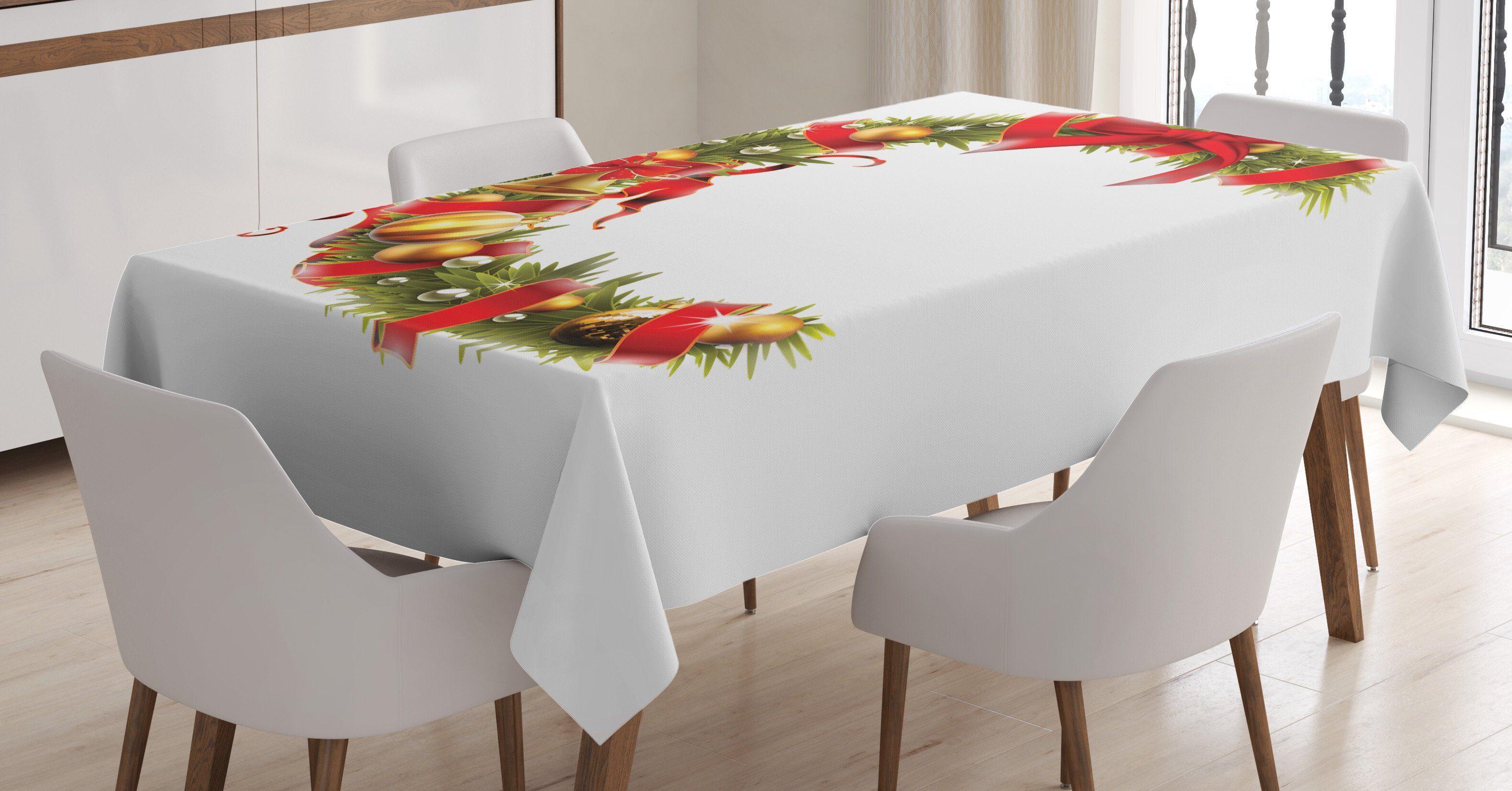 Abakuhaus Tischdecke geeignet Für den C Bereich Weihnachtsalphabet Brief Außen Waschbar Motiv Farbfest Farben, Klare