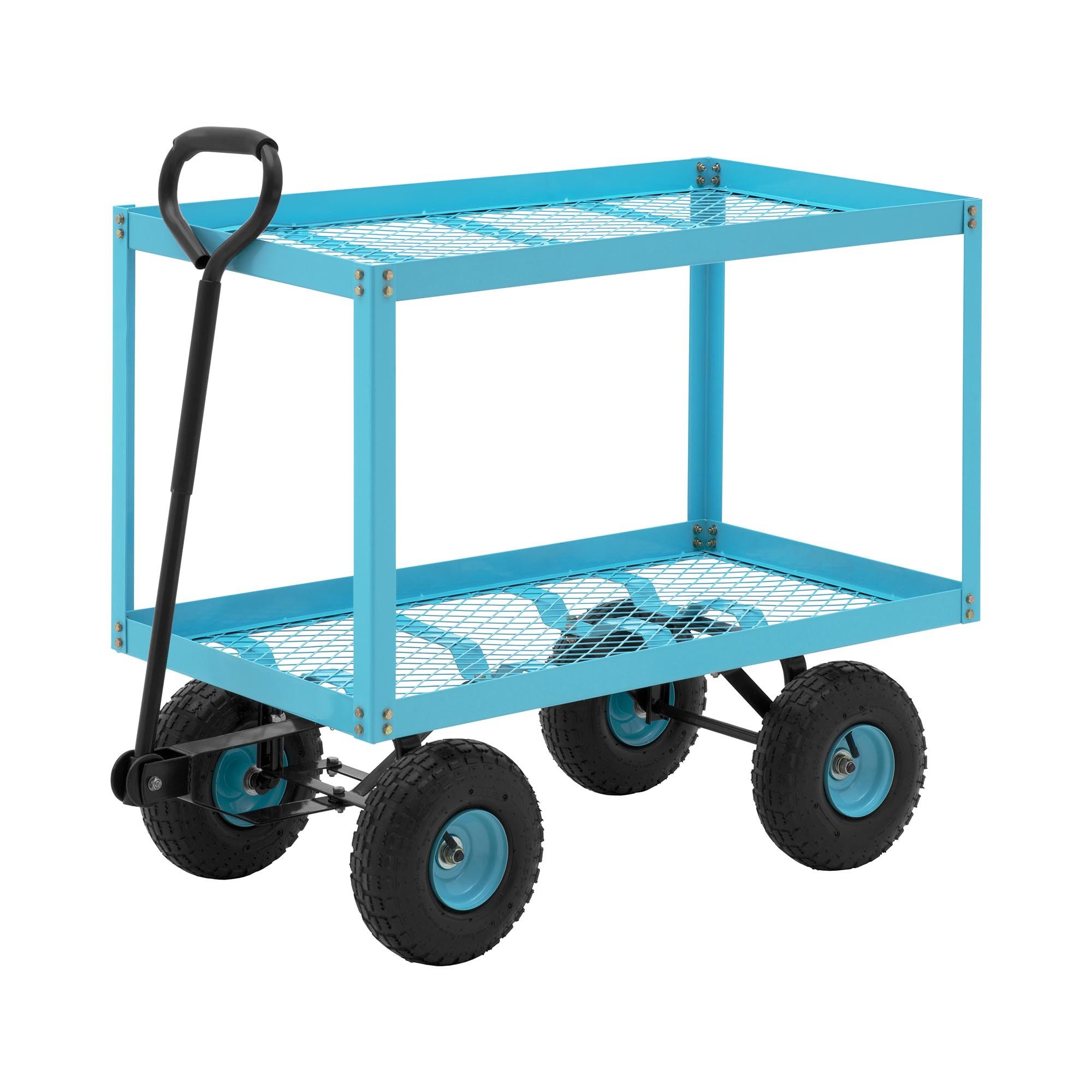 Hillvert Bollerwagen Gartenwagen 150 kg Transportwagen Handwagen Gitterwagen 2 Ebenen