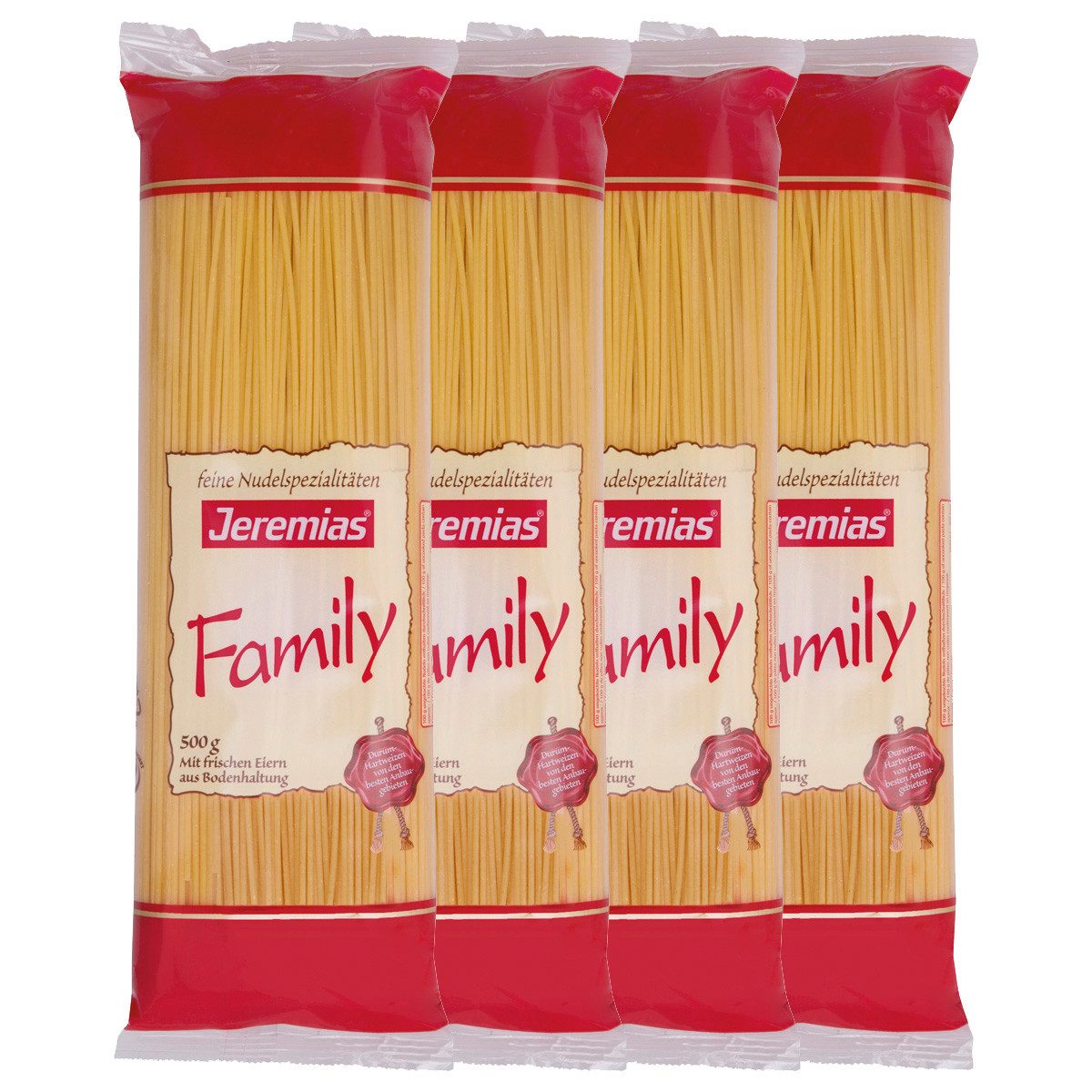 Jeremias Nudeln, Jeremias Spaghetti Family Nudeln mit frischen Eiern 500g 4er Pack