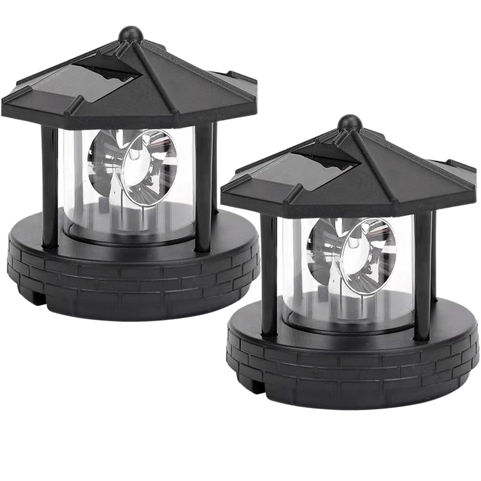 BlingBin LED Solarleuchte Solar Rotierender Leuchtturm günstig online kaufen