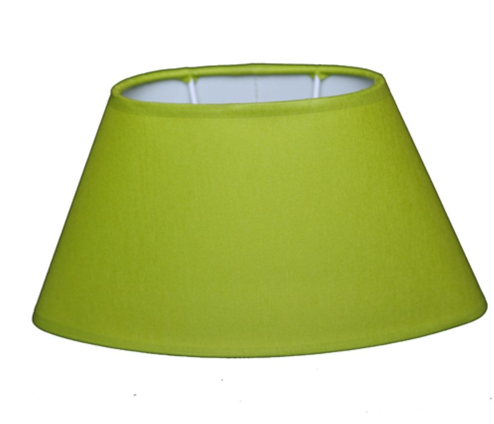 Dirk Davids Leuchten GmbH Lampenschirm Lampenschirm Oval für Tischlampe Chintz Lime Grün 24-14-14cm, Exklusives Design